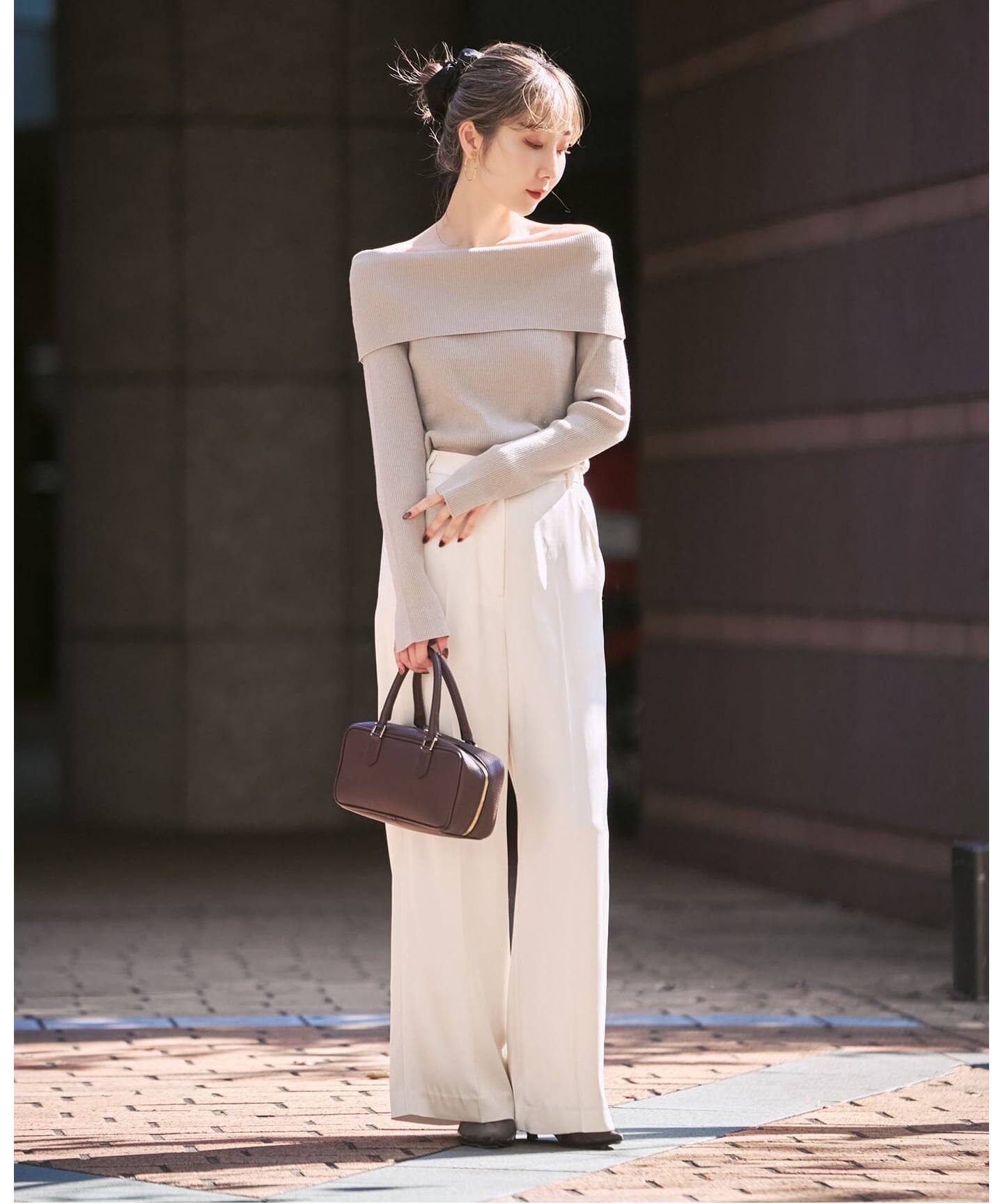 ラメmixオフショルニット（ニット／セーター）｜NOBLE（ノーブル）の