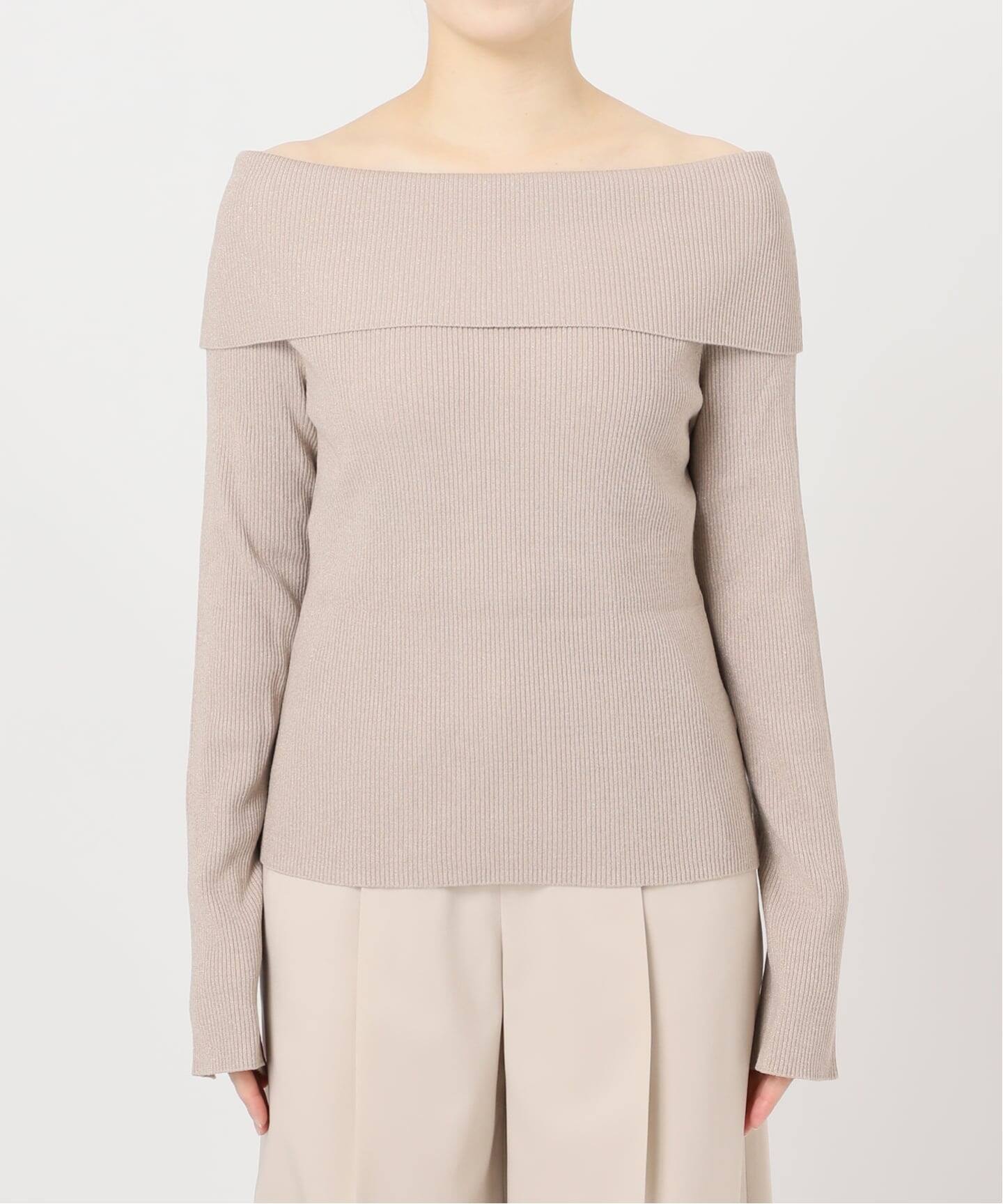 ラメmixオフショルニット（ニット／セーター）｜NOBLE（ノーブル）の