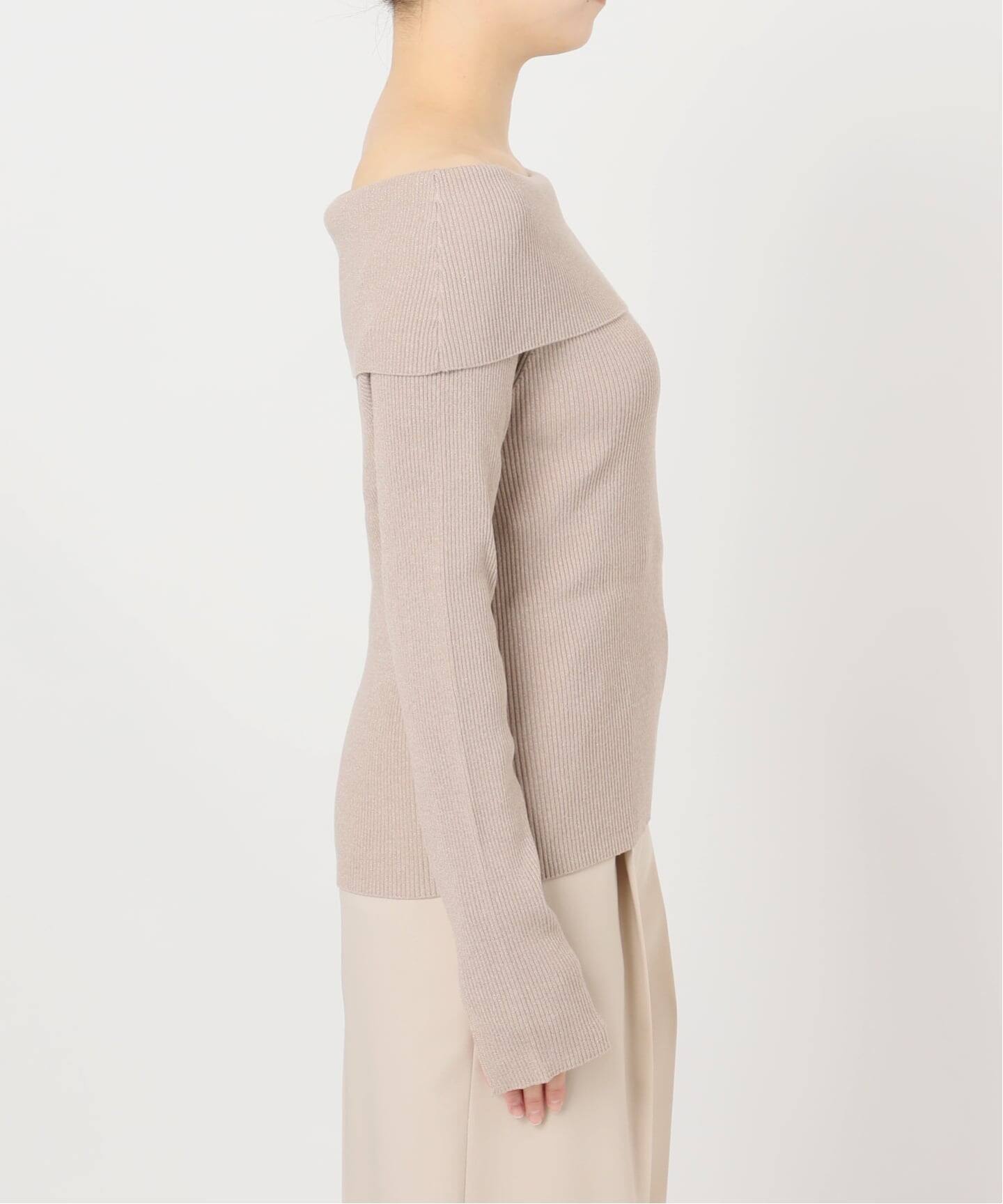 ラメmixオフショルニット（ニット／セーター）｜NOBLE（ノーブル）の