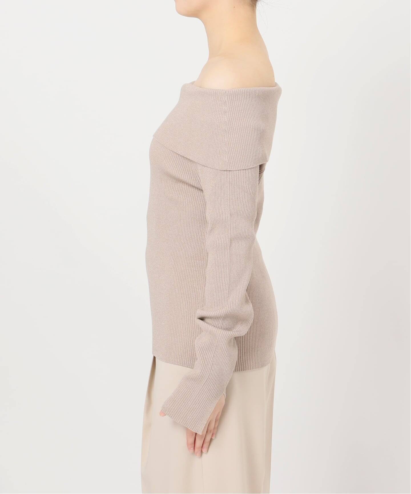 ラメmixオフショルニット（ニット／セーター）｜NOBLE（ノーブル）の