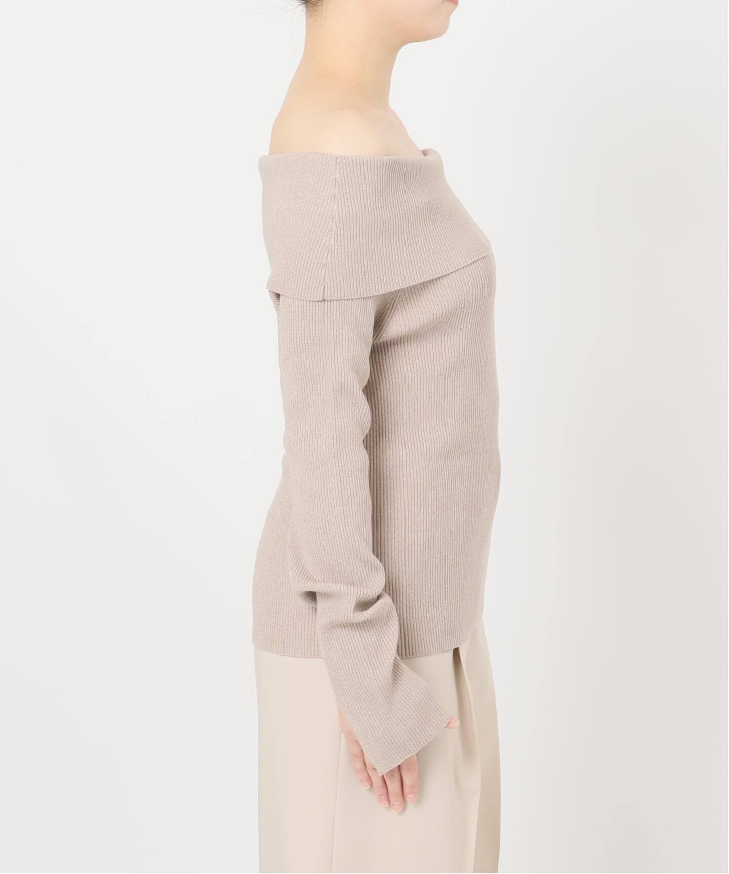 ラメmixオフショルニット（ニット／セーター）｜NOBLE（ノーブル）の