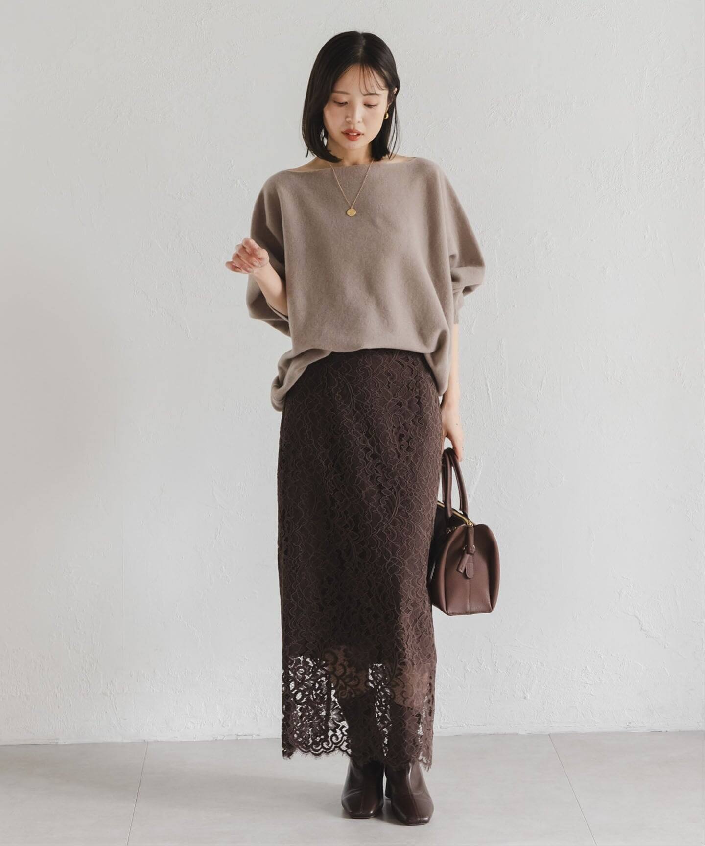 noble ファインウールドルマンプルオーバー キャメル Noble - noble