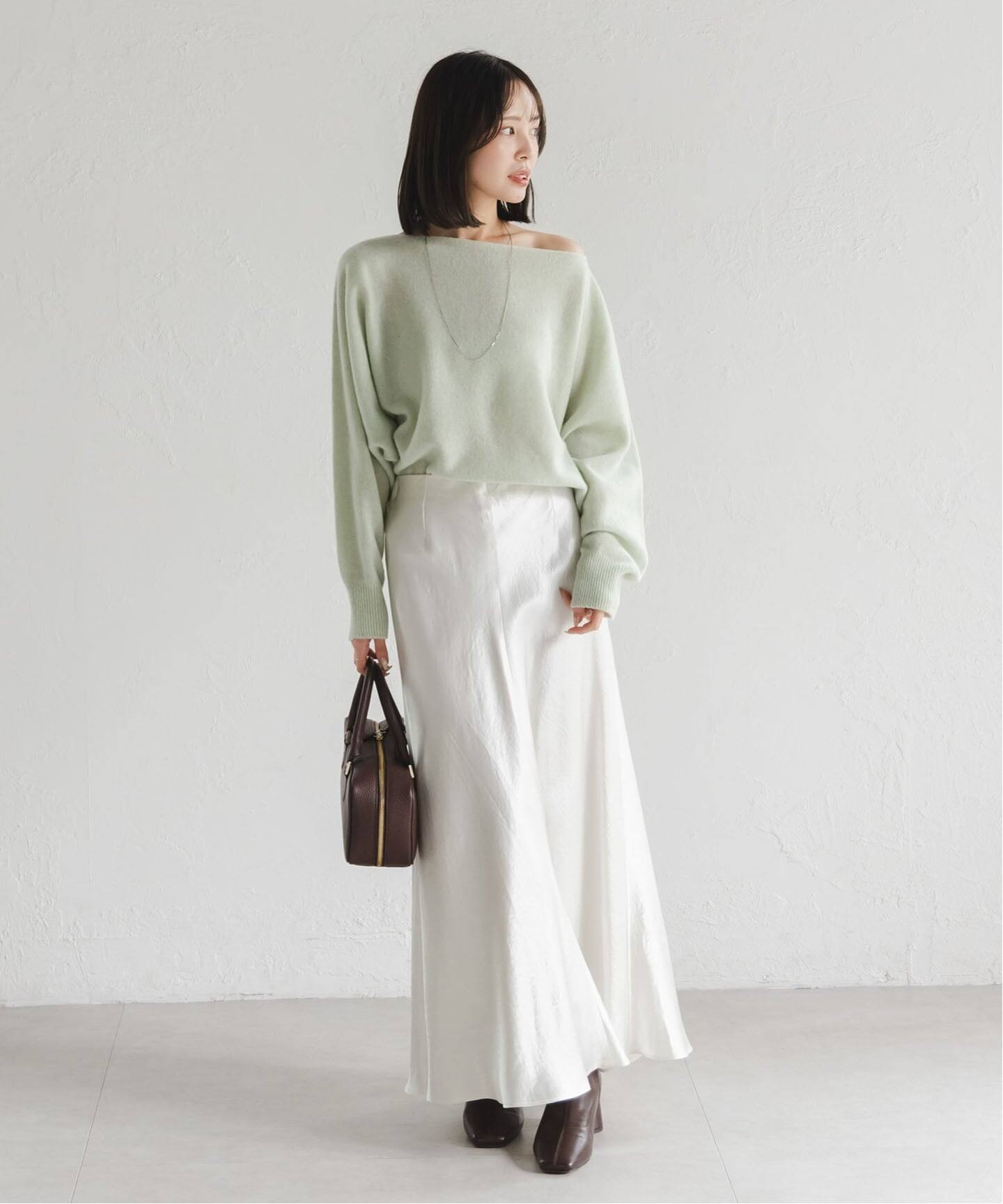 noble ファインウールドルマンプルオーバー　ホワイト 追加3》ファインウールドルマンプルオーバー（ニット／セーター