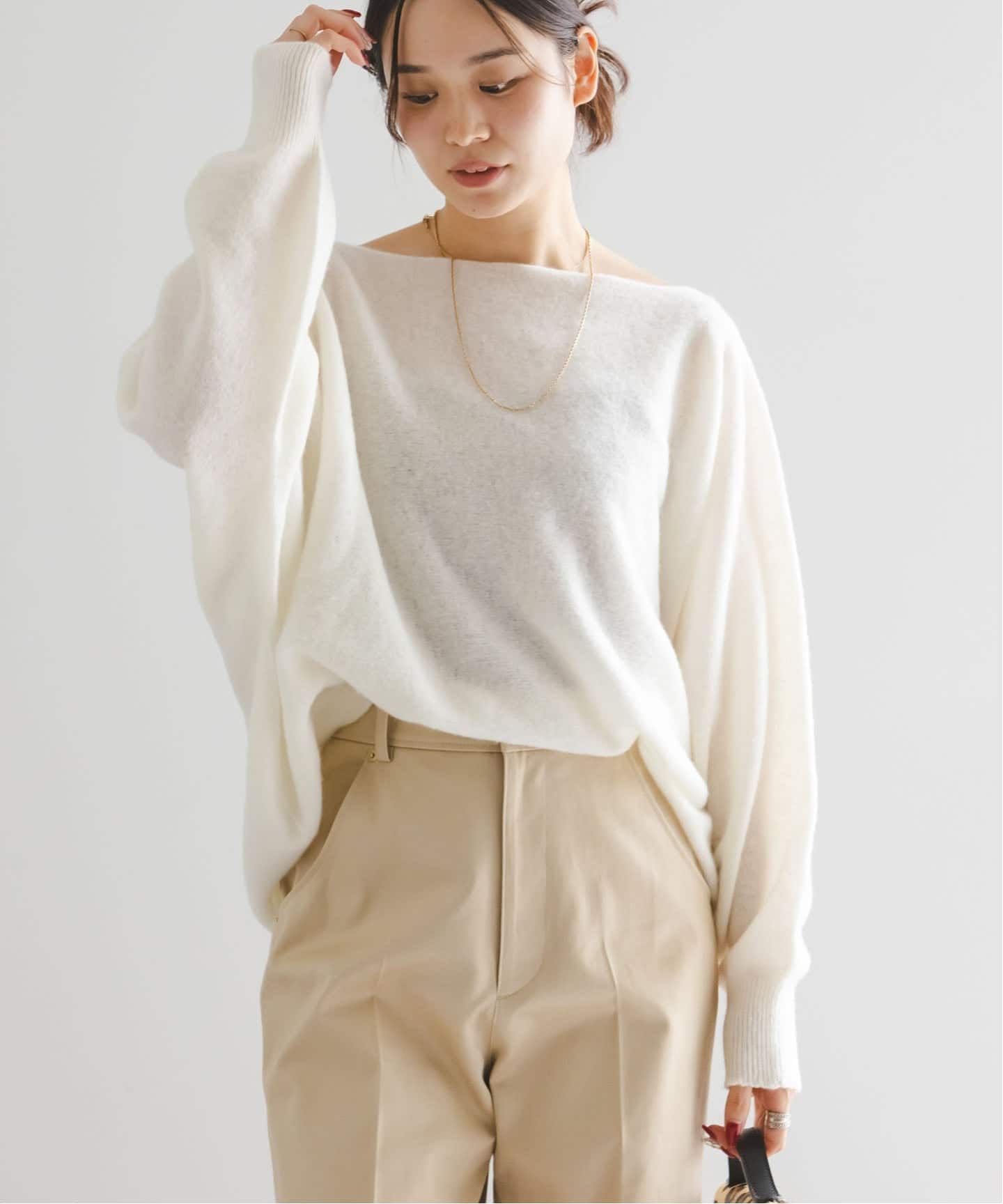 WEB限定カラー・追加4》ファインウールドルマンプルオーバー（ニット