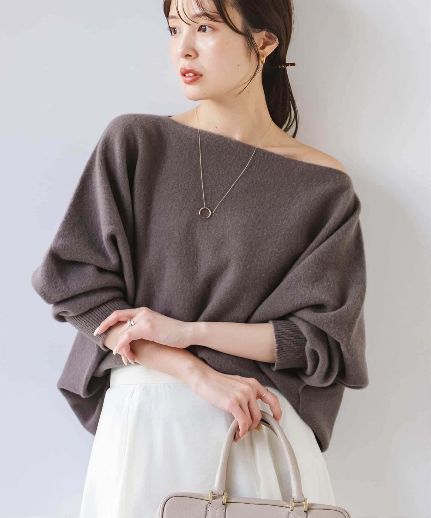 WEB限定カラー・追加4》ファインウールドルマンプルオーバー（ニット