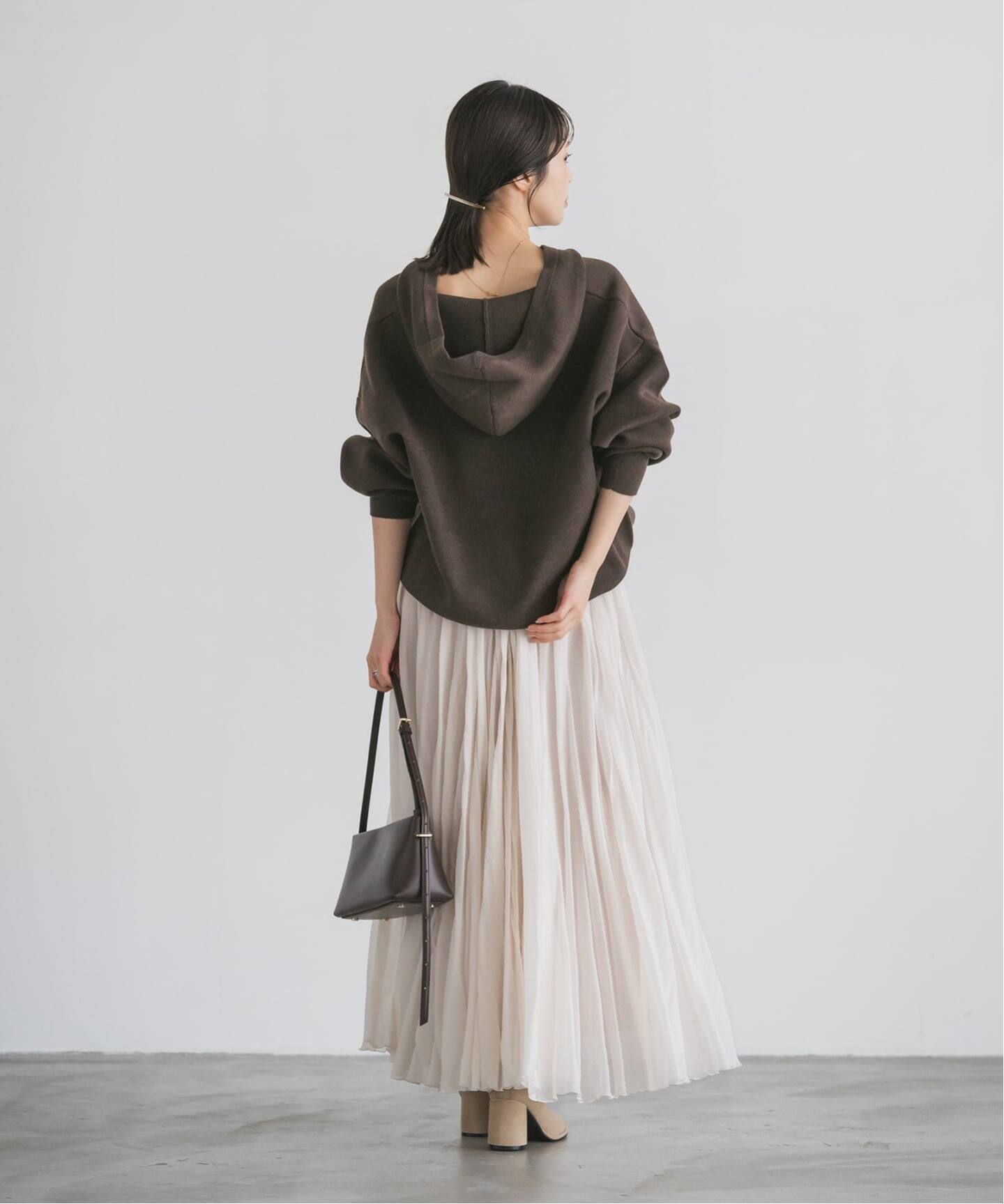 追加》接結タック編みフードプルオーバー（ニット／セーター）｜NOBLE