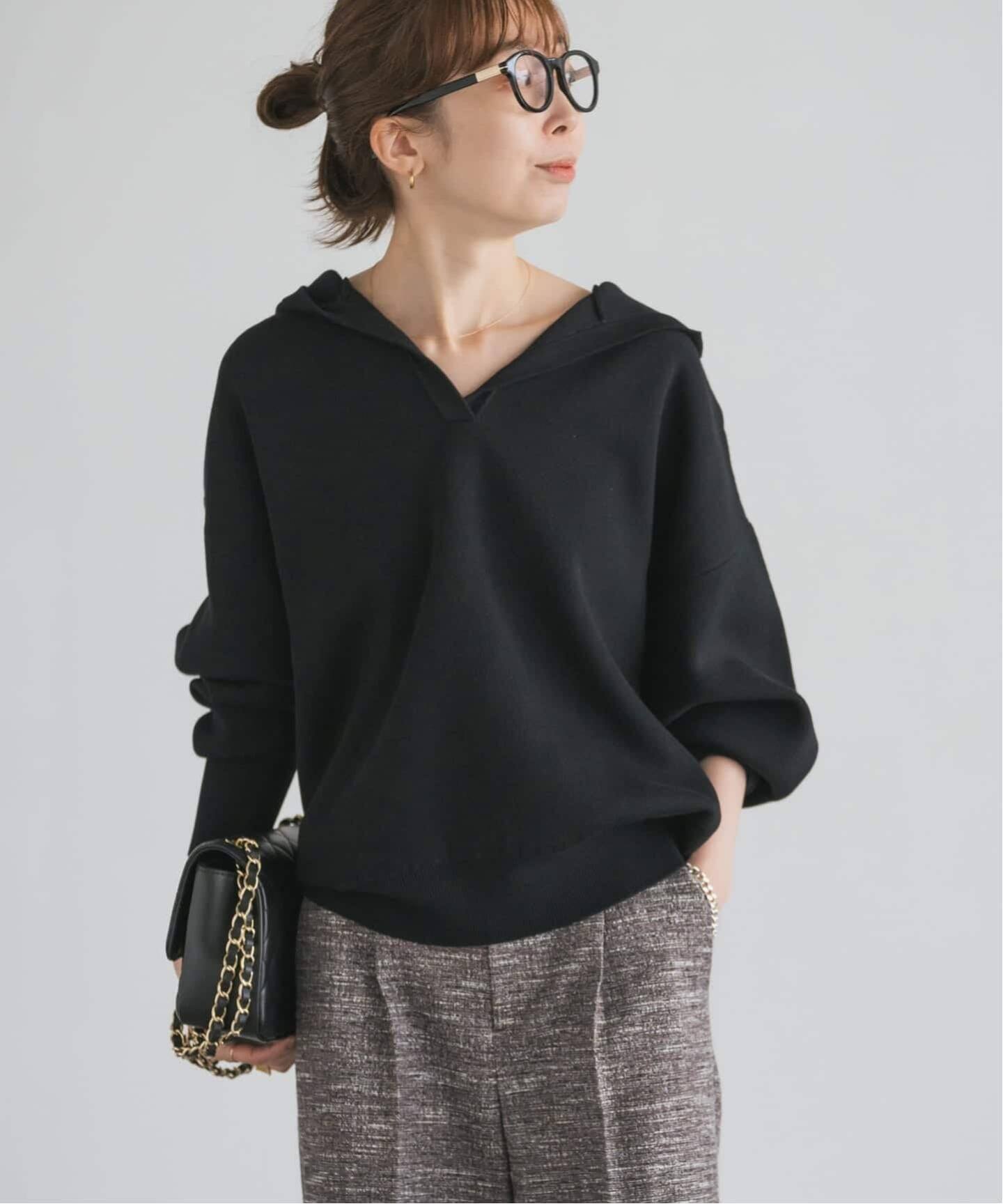 追加》接結タック編みフードプルオーバー（ニット／セーター）｜NOBLE