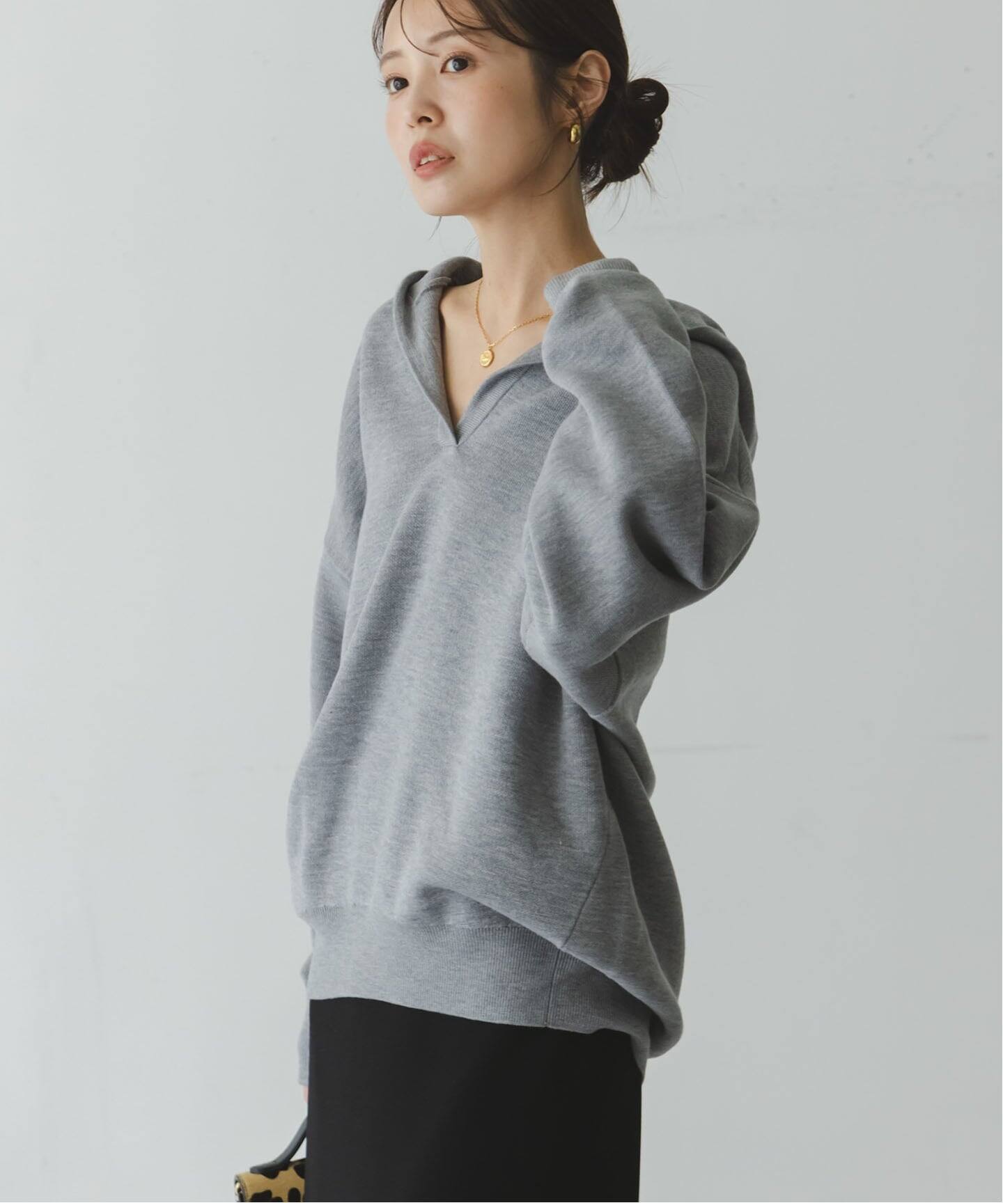 追加》接結タック編みフードプルオーバー（ニット／セーター）｜NOBLE