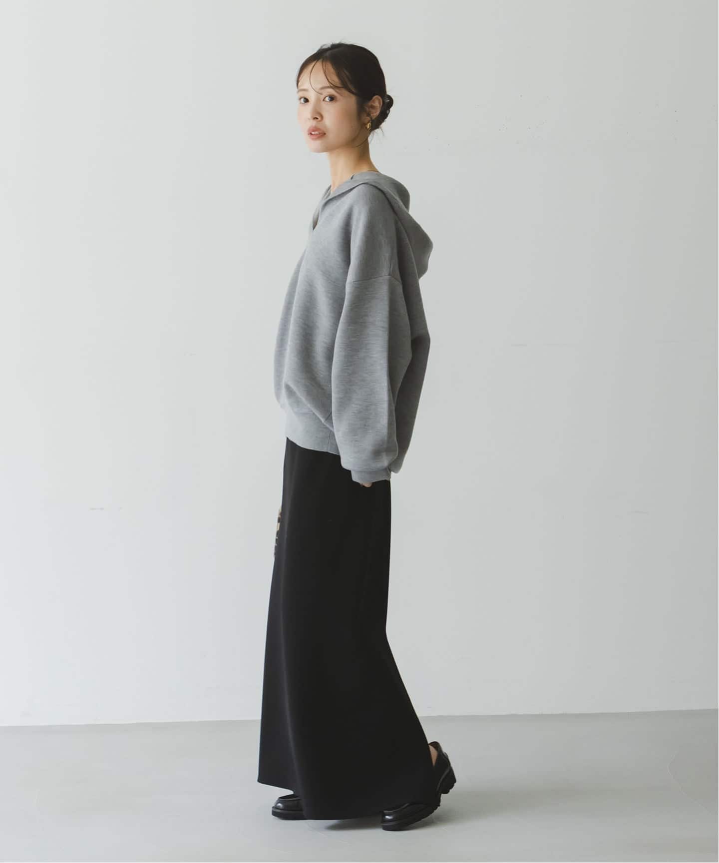 NOBLE 接着タック編みフードプルオーバー 追加予約》接結タック編みフードプルオーバー（ニット／セーター