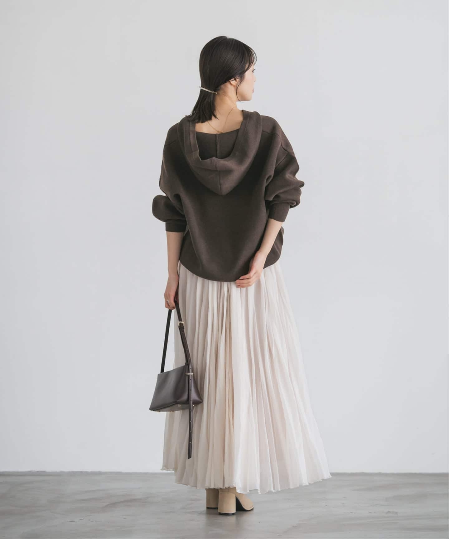 追加》接結タック編みフードプルオーバー（ニット／セーター）｜NOBLE