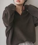 《追加予約》接結タック編みフードプルオーバー