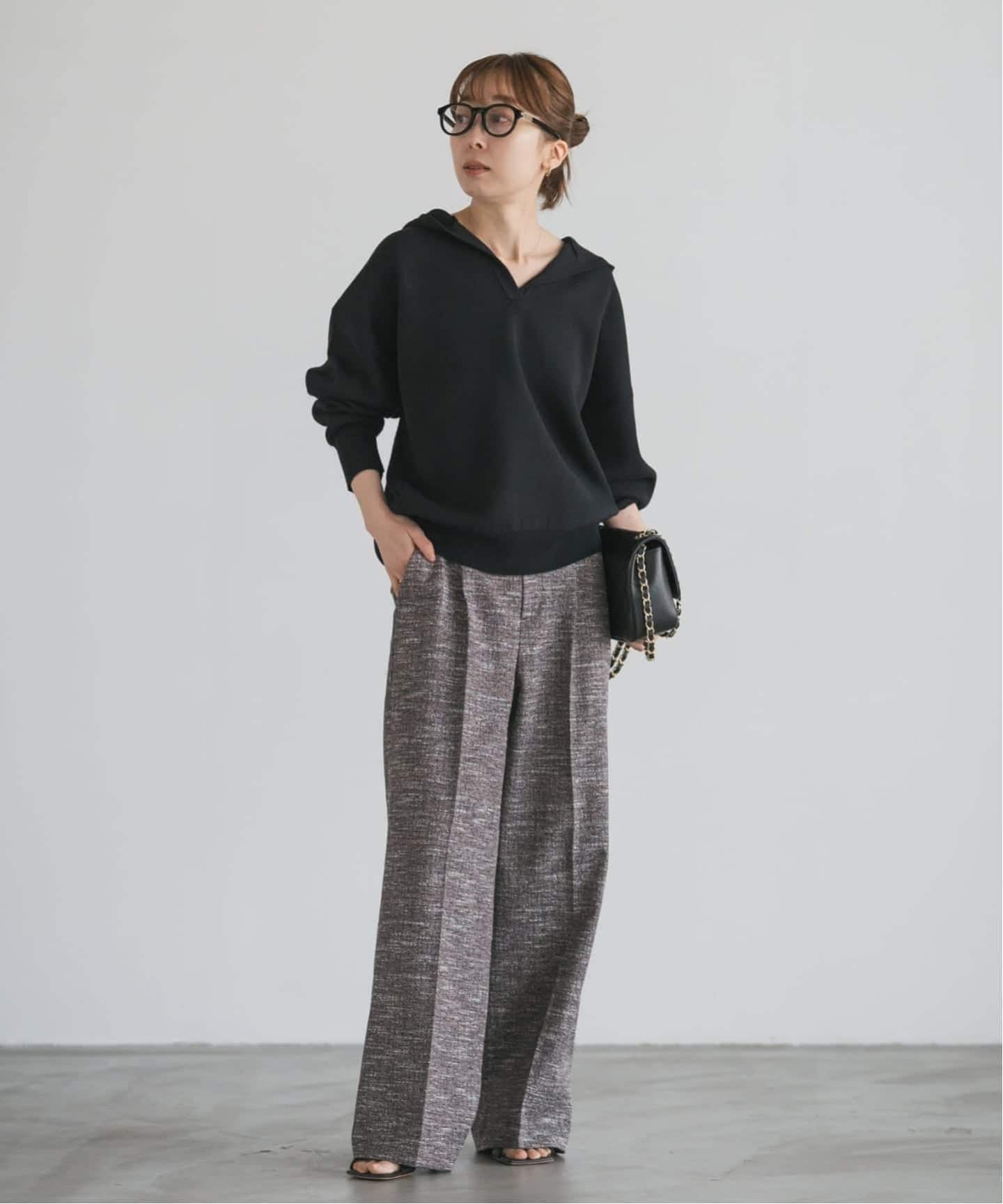 追加》接結タック編みフードプルオーバー2（ニット／セーター）｜NOBLE