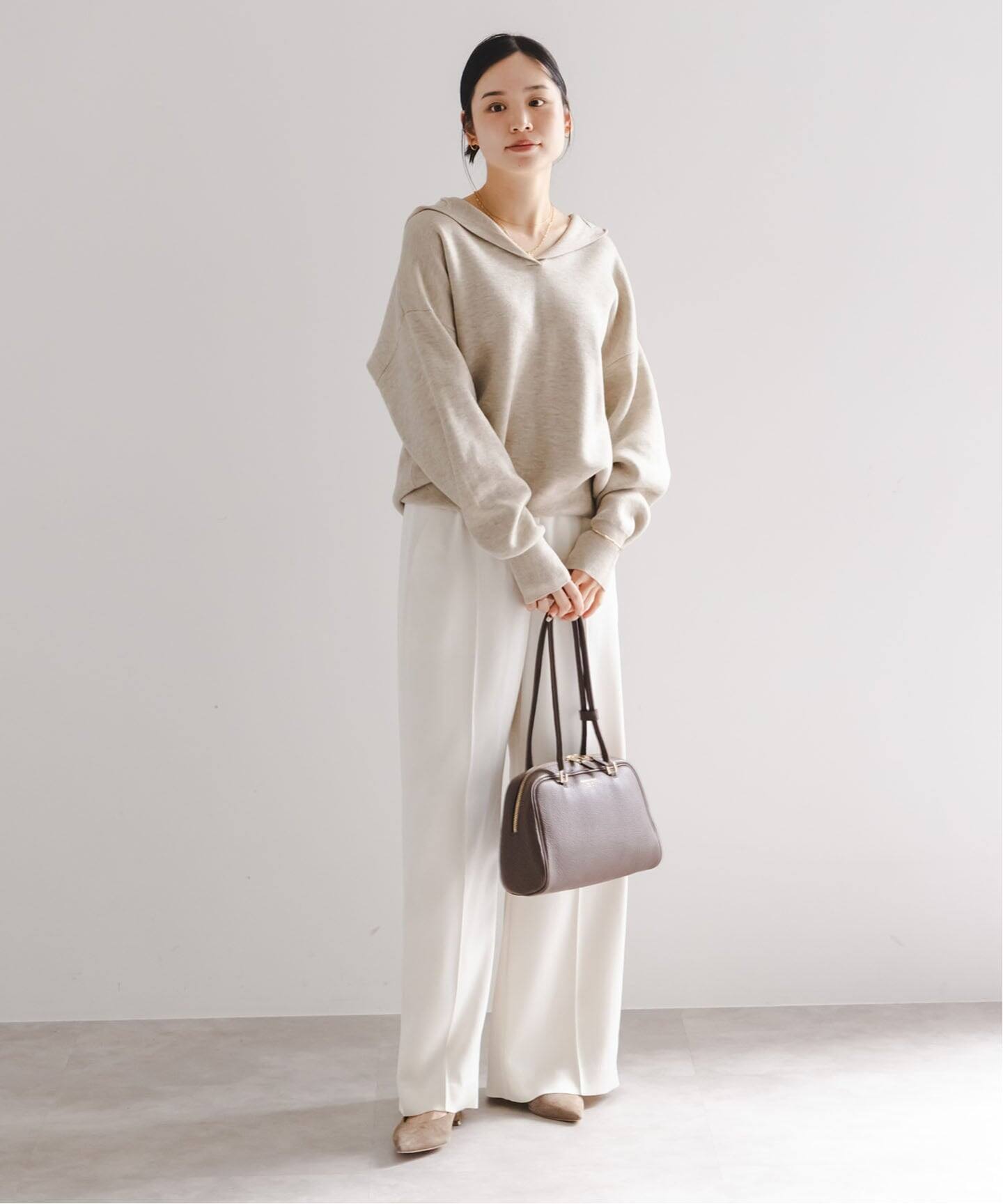 追加》接結タック編みフードプルオーバー2（ニット／セーター）｜NOBLE