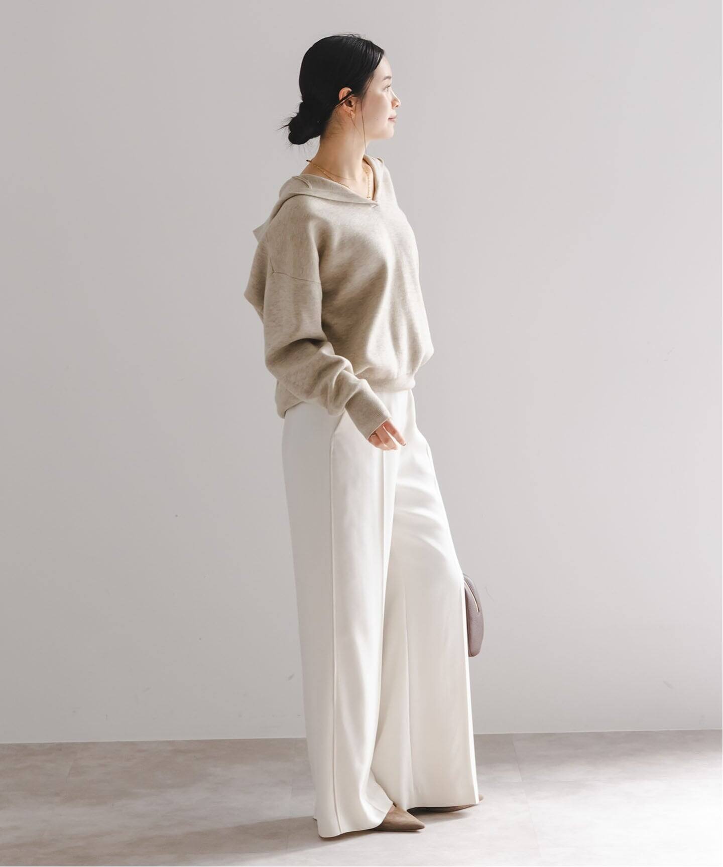 追加》接結タック編みフードプルオーバー2（ニット／セーター）｜NOBLE