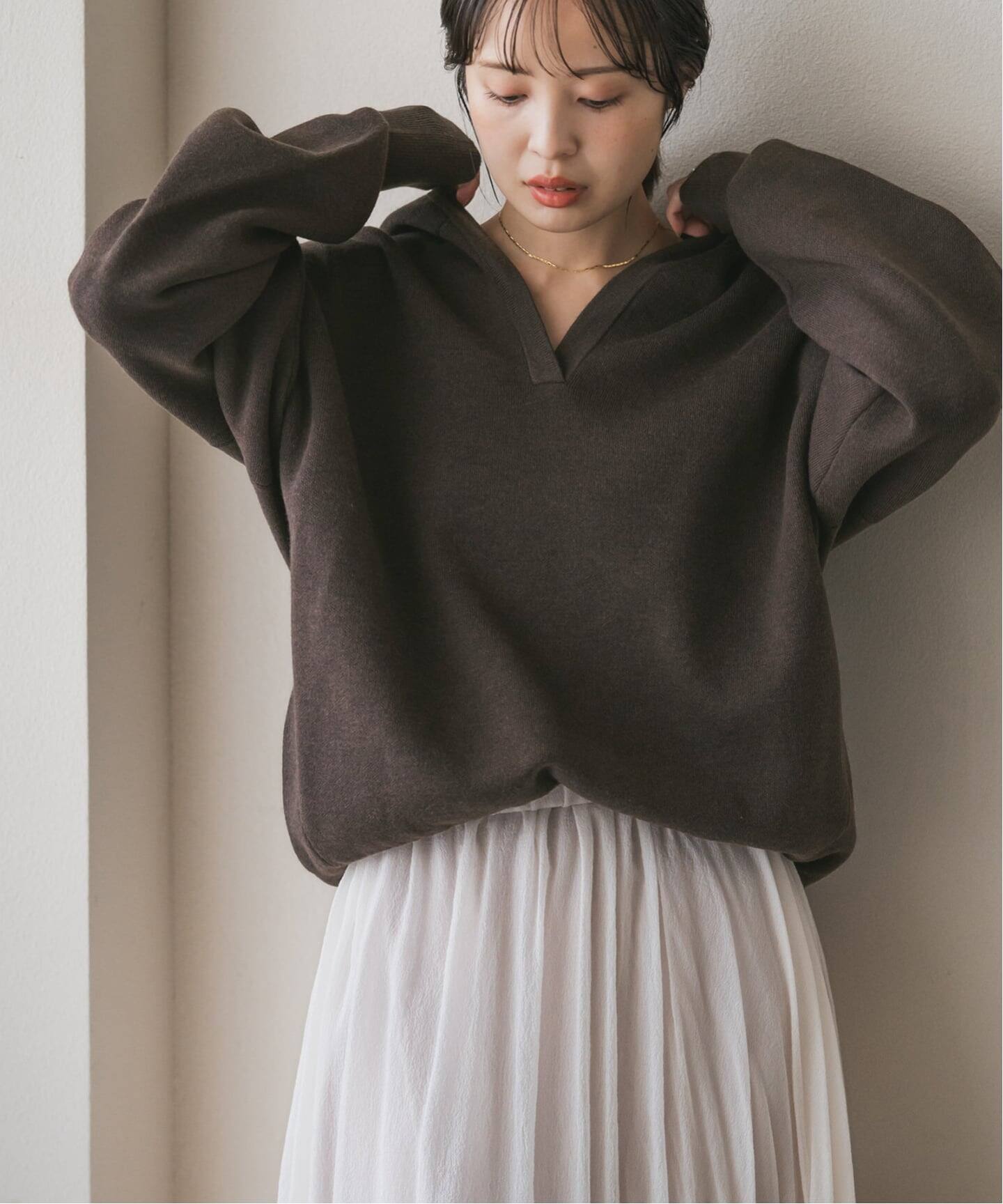 さ*マ様 ★noble接結タック編みフードプルオーバー　ナチュラル 追加》接結タック編みフードプルオーバー2（ニット／セーター）｜NOBLE