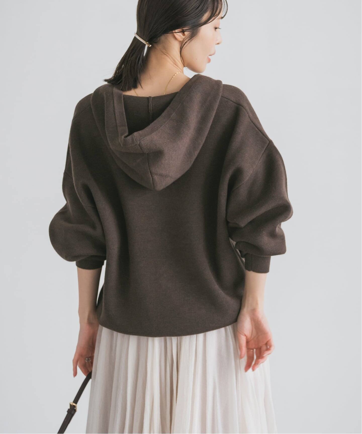 追加》接結タック編みフードプルオーバー2（ニット／セーター）｜NOBLE