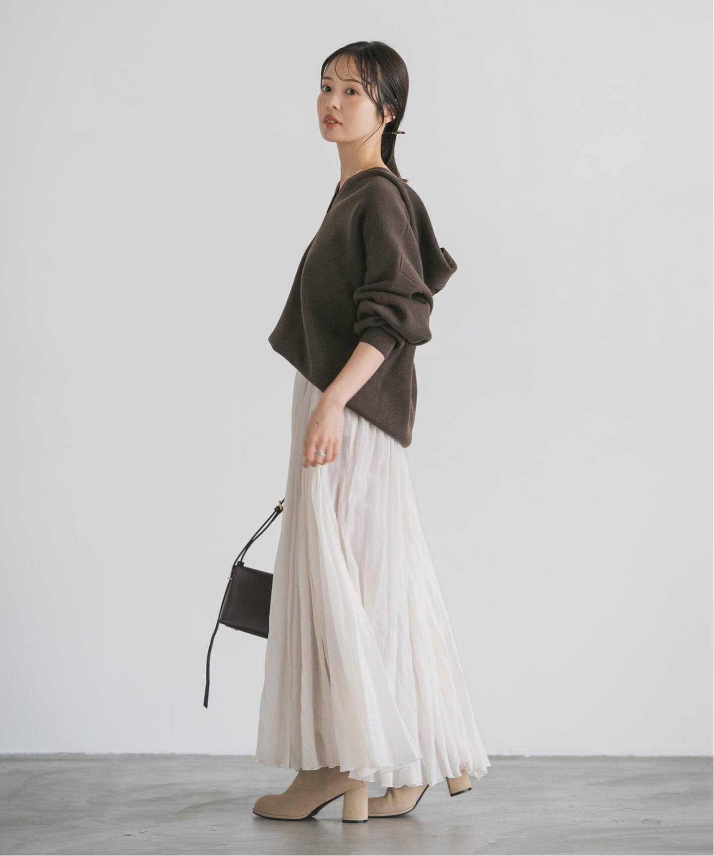 追加》接結タック編みフードプルオーバー2（ニット／セーター）｜NOBLE