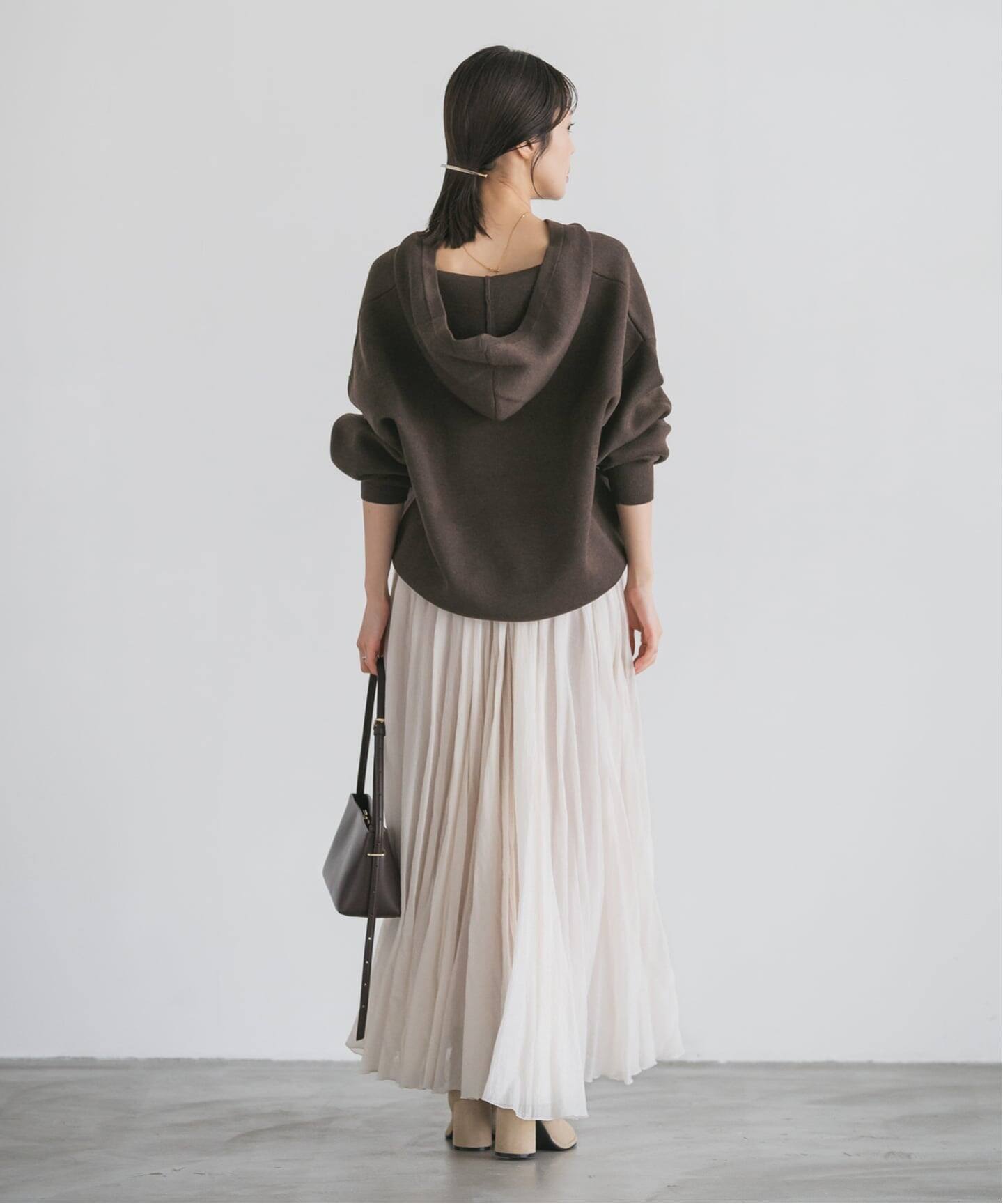 追加》接結タック編みフードプルオーバー2（ニット／セーター）｜NOBLE