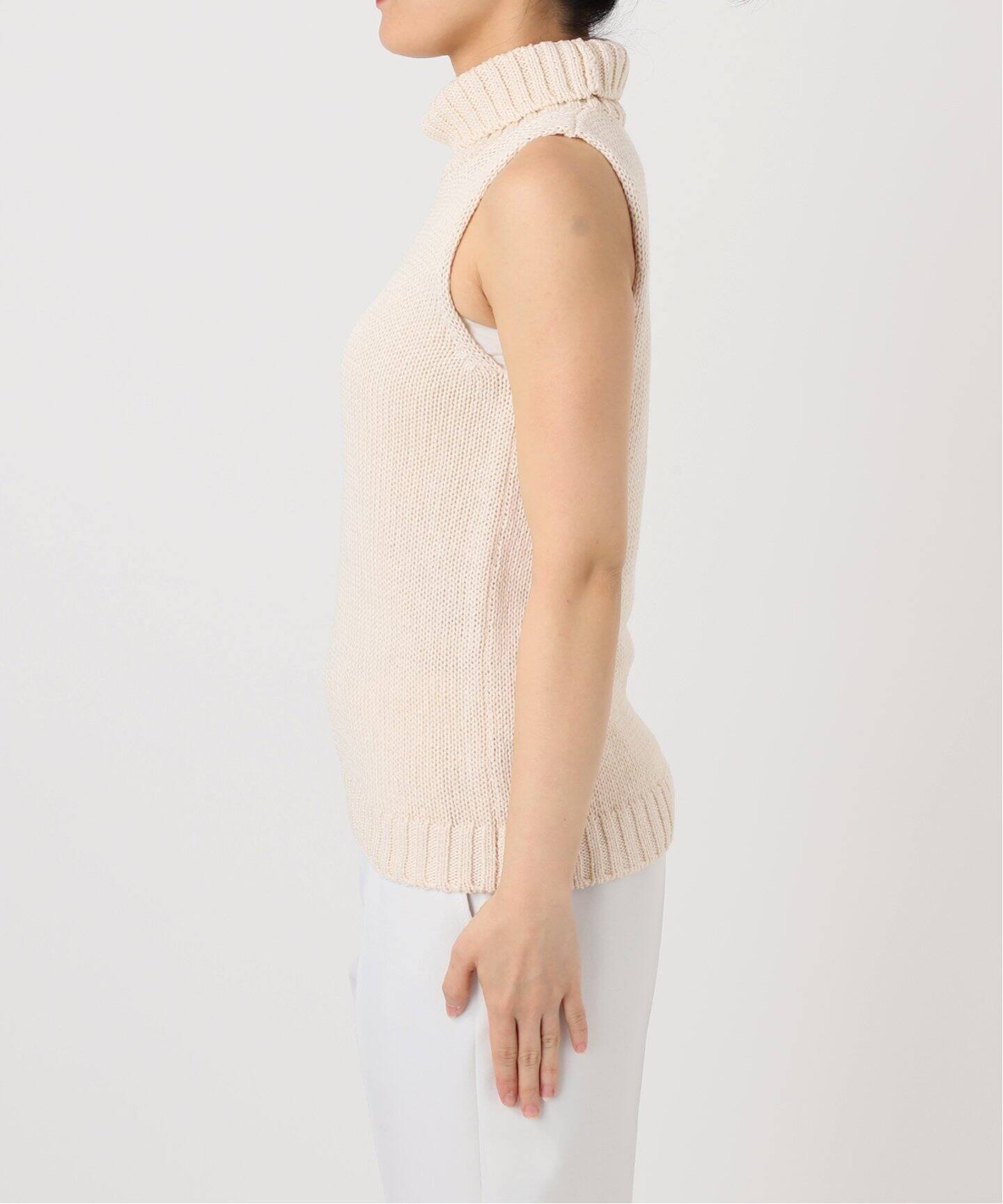 ローゲージノースリーブハイネックニット（ニット／セーター）｜NOBLE