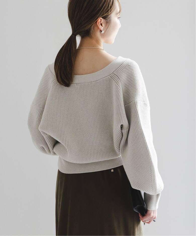 片畦カシュクール風プルオーバー（ニット／セーター）｜NOBLE  