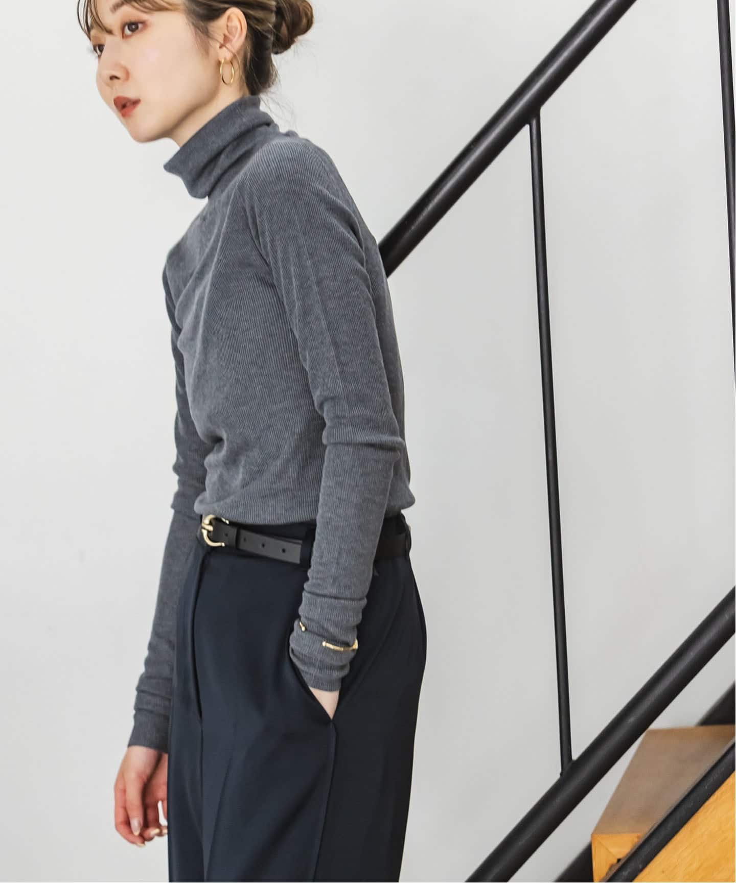 ファインゲージリブタートル（ニット／セーター）｜NOBLE（ノーブル