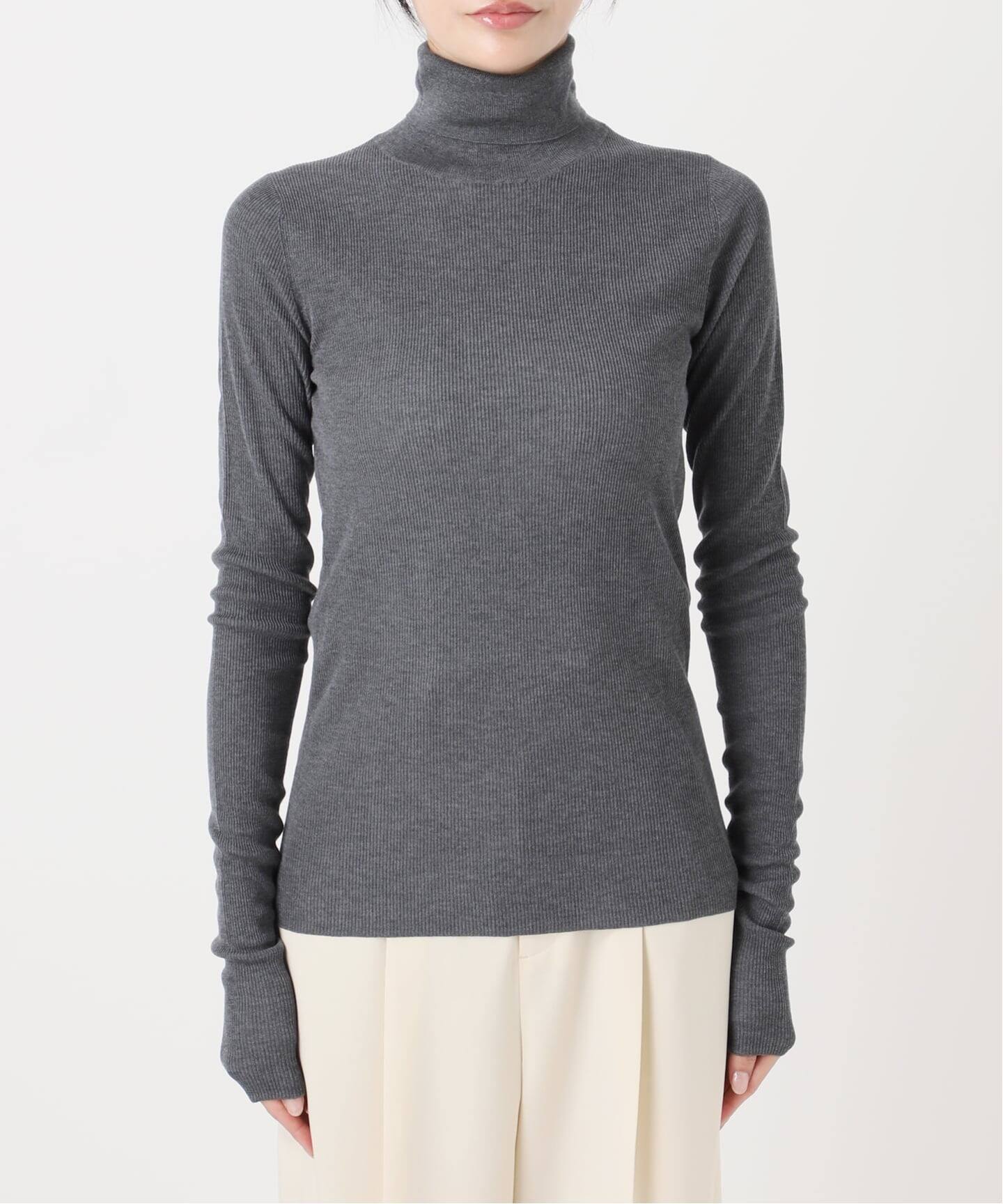 追加》ファインゲージリブタートル（ニット／セーター）｜NOBLE