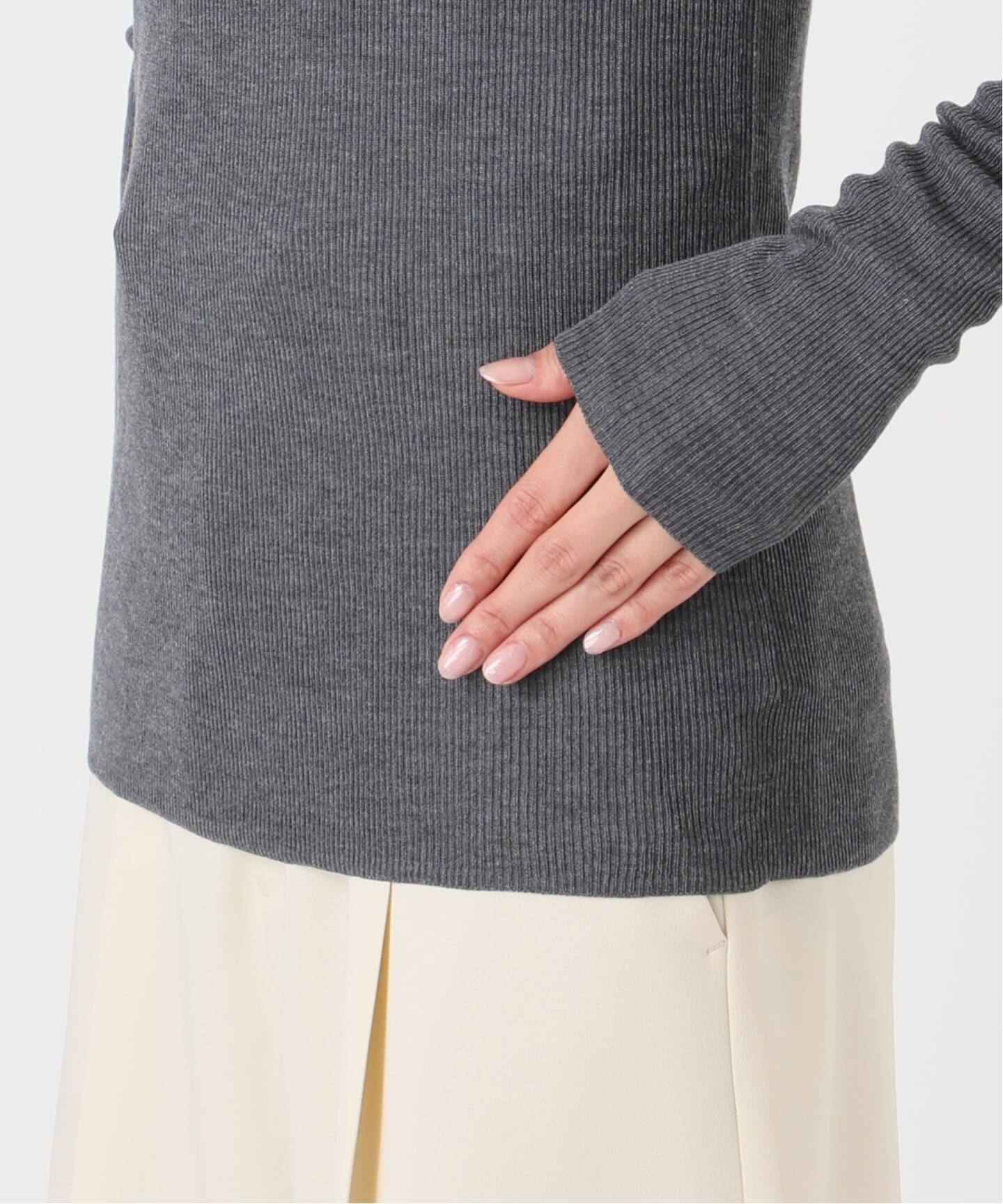 追加》ファインゲージリブタートル（ニット／セーター）｜NOBLE