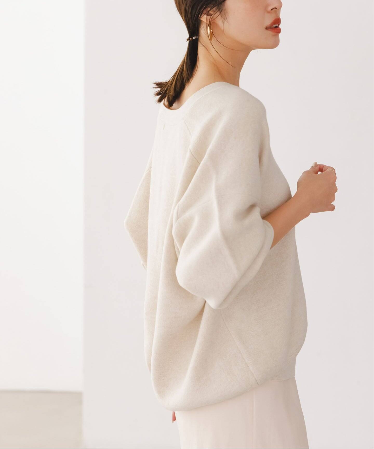 カシミヤMIX スムースVプルオーバー（ニット／セーター）｜NOBLE