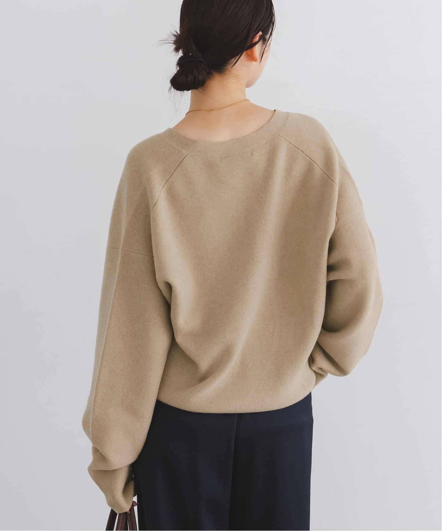 カシミヤMIX スムースVプルオーバー（ニット／セーター）｜NOBLE