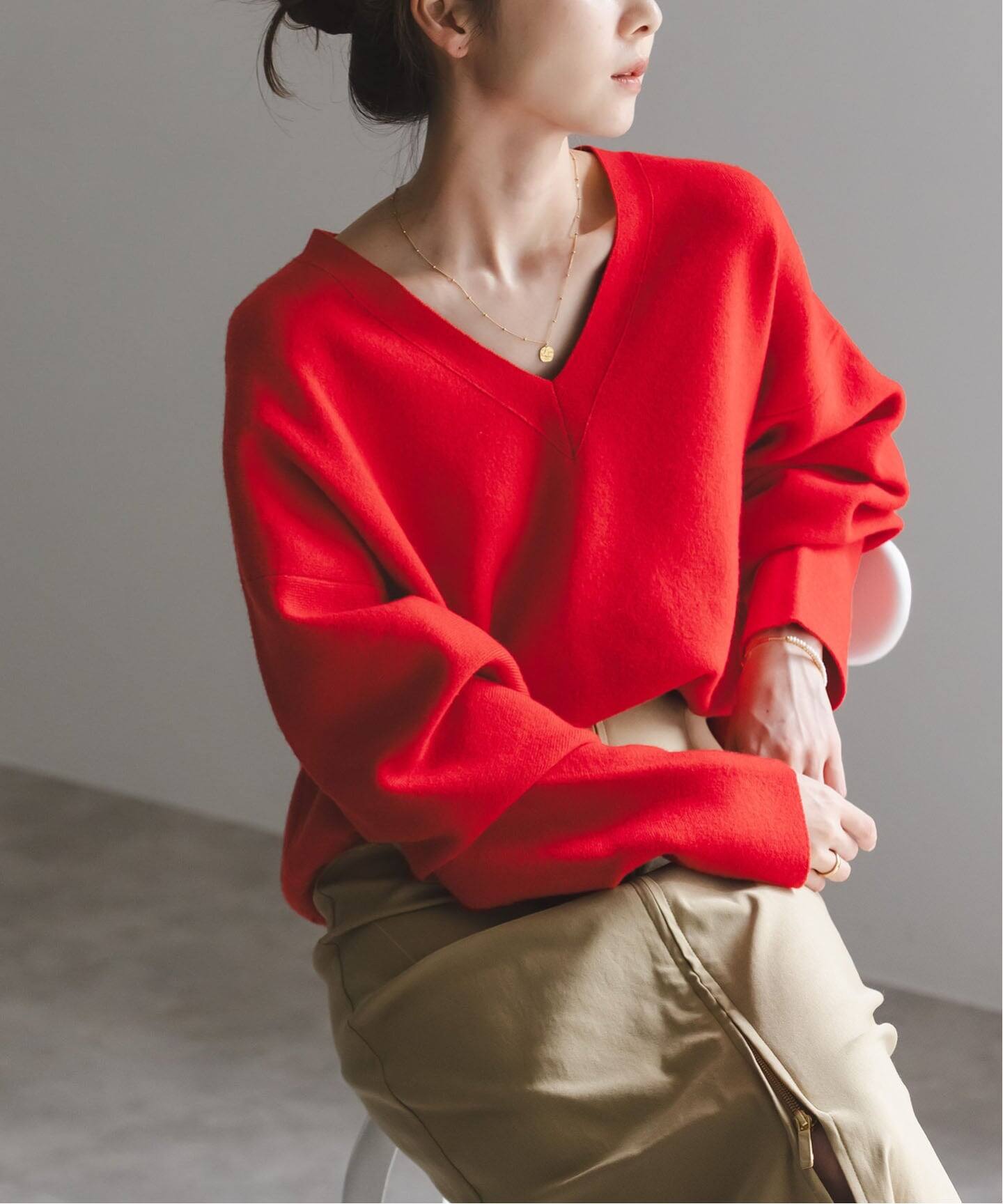 ノーブル　カシミヤウールショートVプルオーバー　キャメル　①②セット 追加》カシミヤウールショートVプルオーバー | ノーブル(Noble