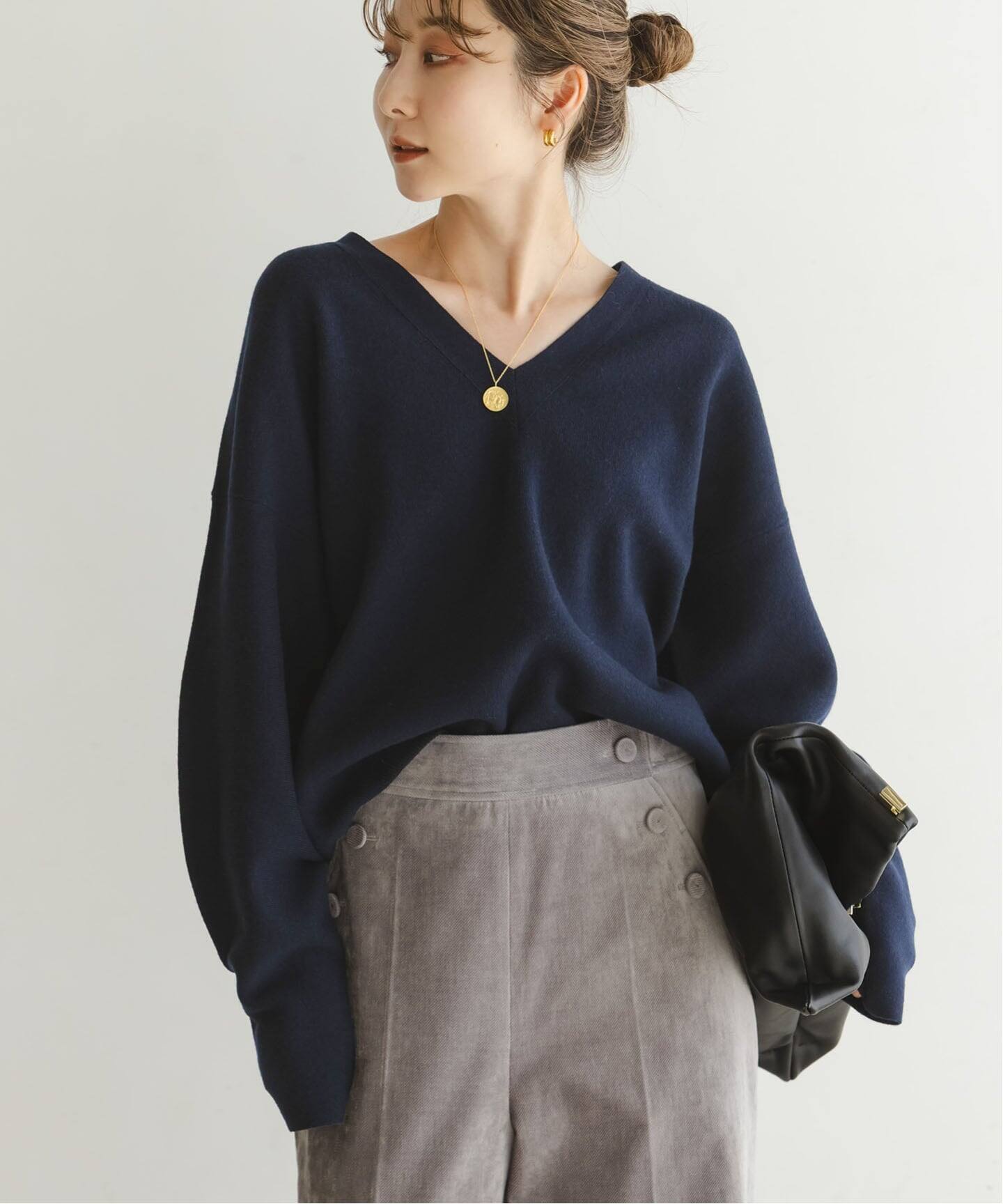 今季カシミヤMIXスムースVプルオーバー2 25FW 追加》カシミヤMIXスムースVプルオーバー2（ニット／セーター）｜NOBLE