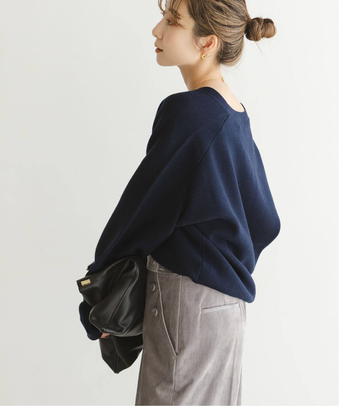 追加》カシミヤMIXスムースVプルオーバー2（ニット／セーター）｜NOBLE