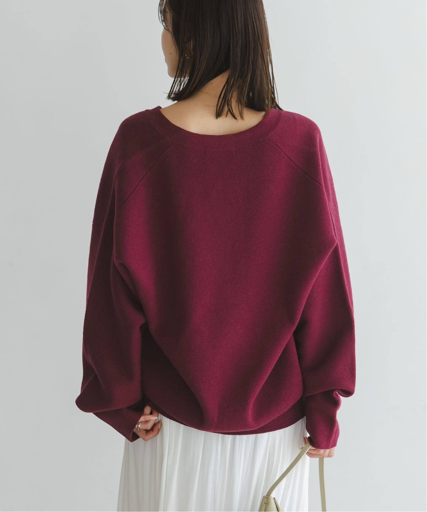 追加》カシミヤMIXスムースVプルオーバー2（ニット／セーター）｜NOBLE