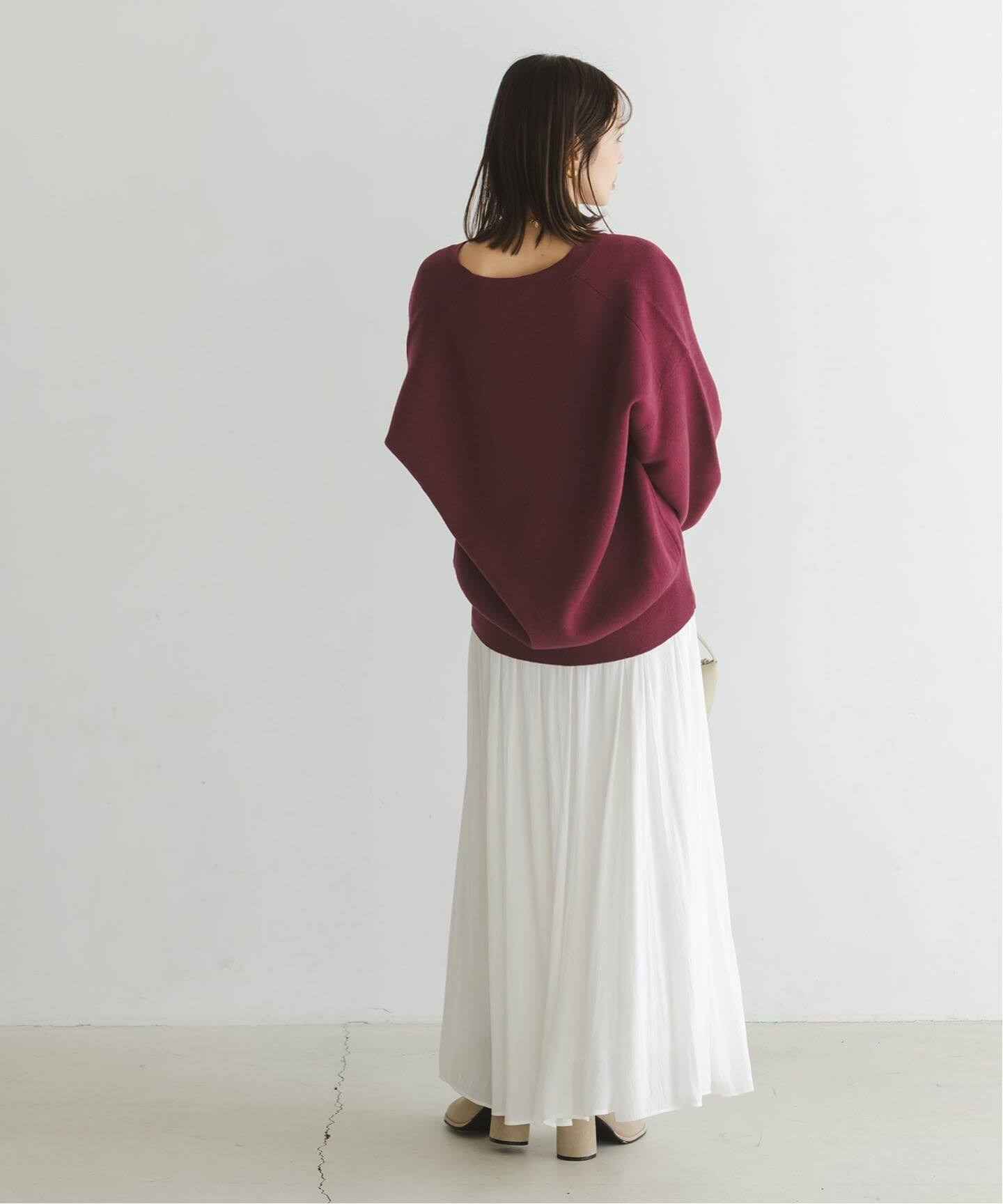 追加》カシミヤMIXスムースVプルオーバー2（ニット／セーター）｜NOBLE