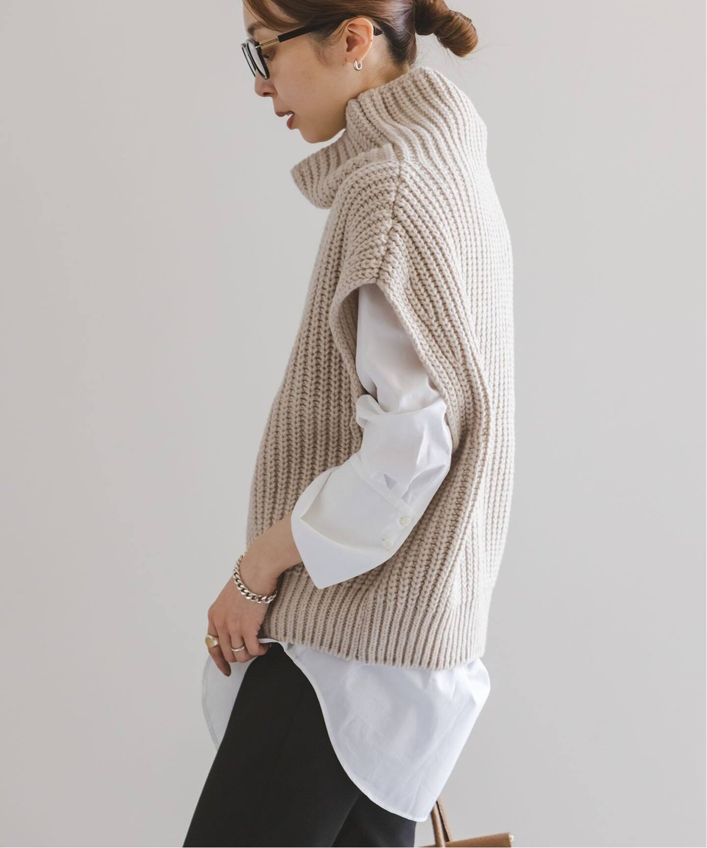 追加》3G片畦ハイネックベスト（ベスト）｜NOBLE（ノーブル）の通販