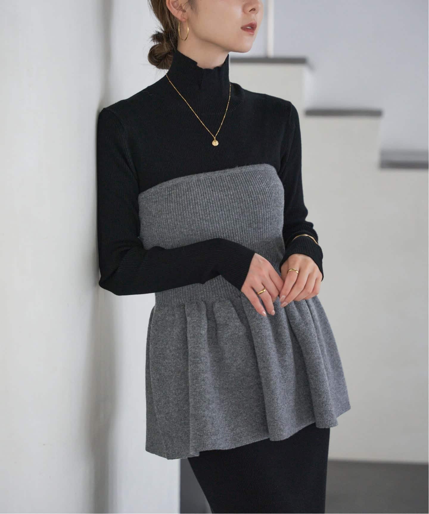 NOBLE ニットビスチェ　グレー ニットビスチェ（ニット／セーター）｜NOBLE（ノーブル）の通販