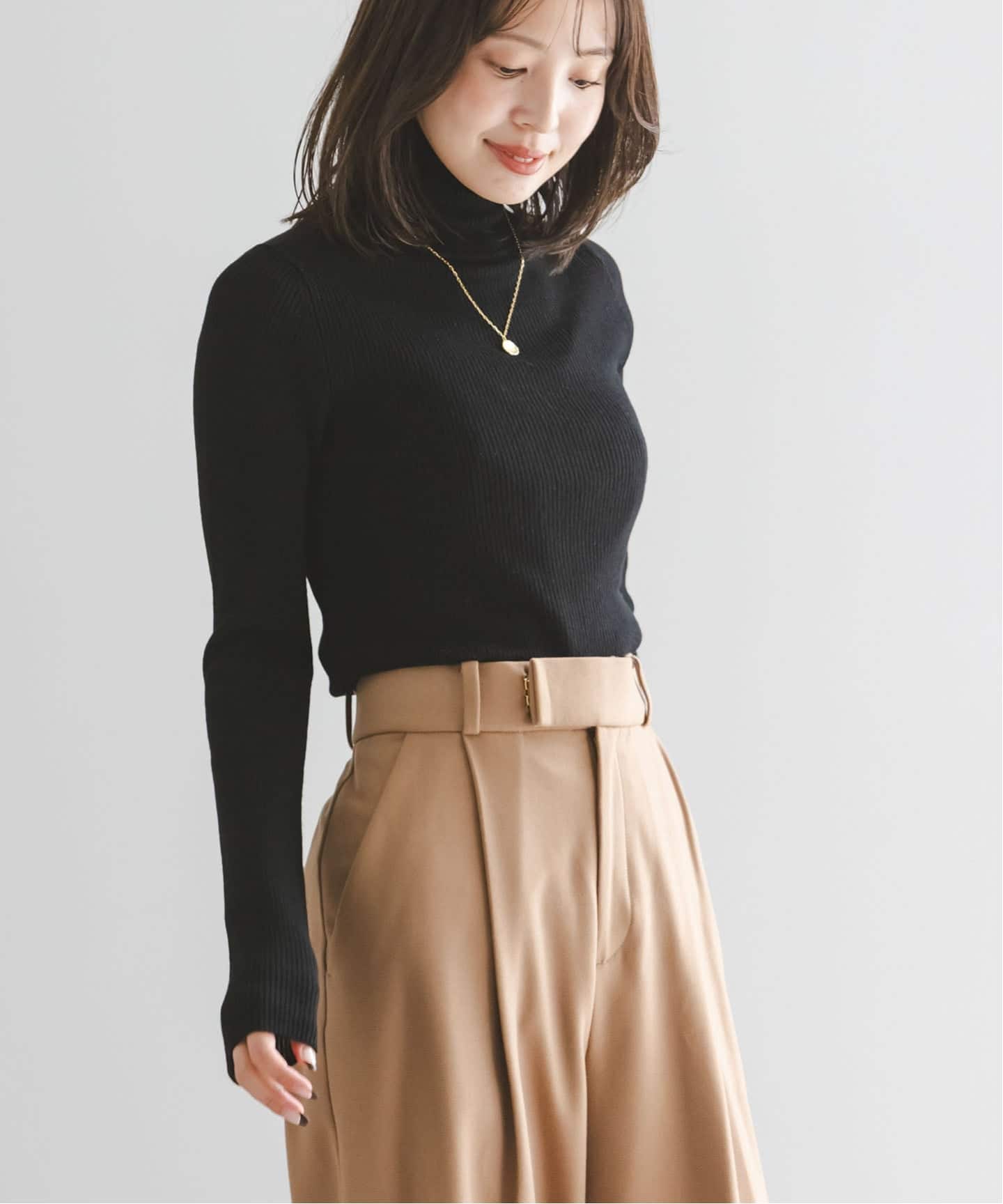 NOBLE リブタートルネックニット 追加》リブタートルネックニット（ニット／セーター）｜NOBLE