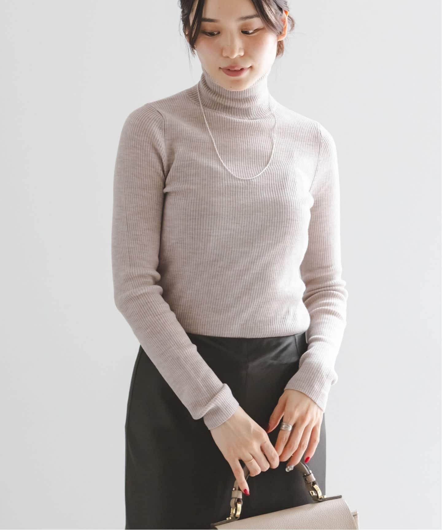 追加》リブタートルネックニット（ニット／セーター）｜NOBLE