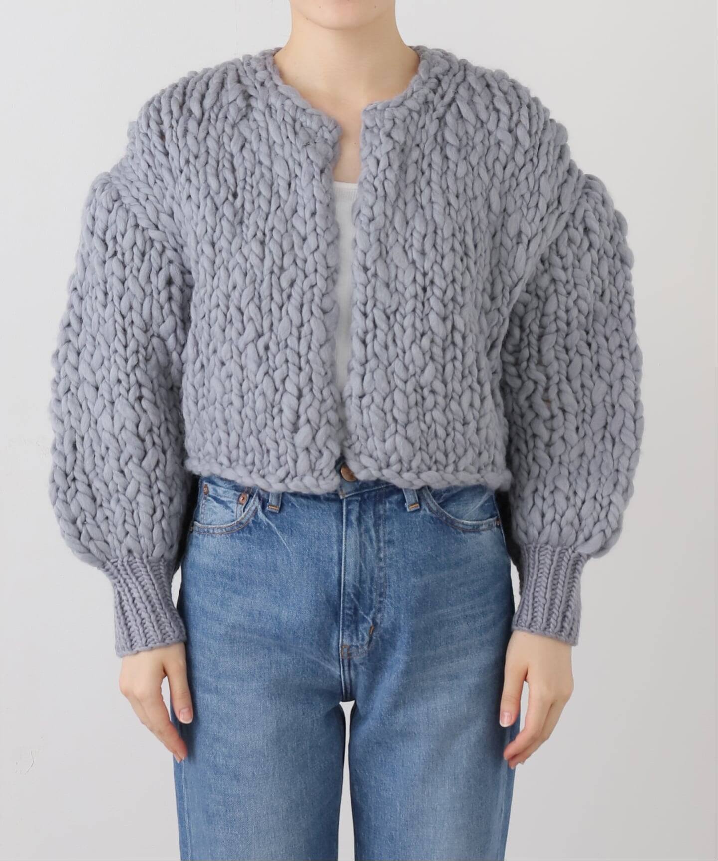 HAND KNIT ショートカーディガン（カーディガン）｜NOBLE