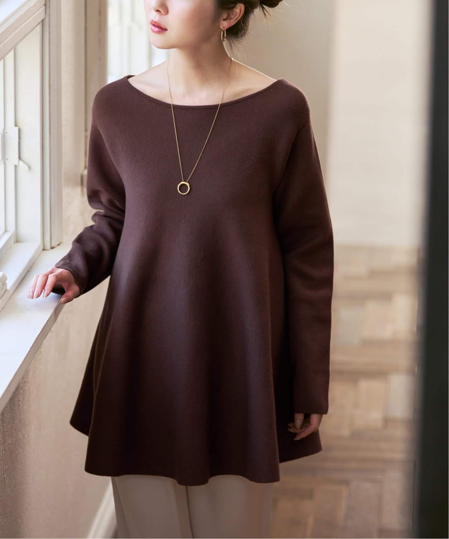 追加》テントライン フレアニット（ニット／セーター）｜NOBLE