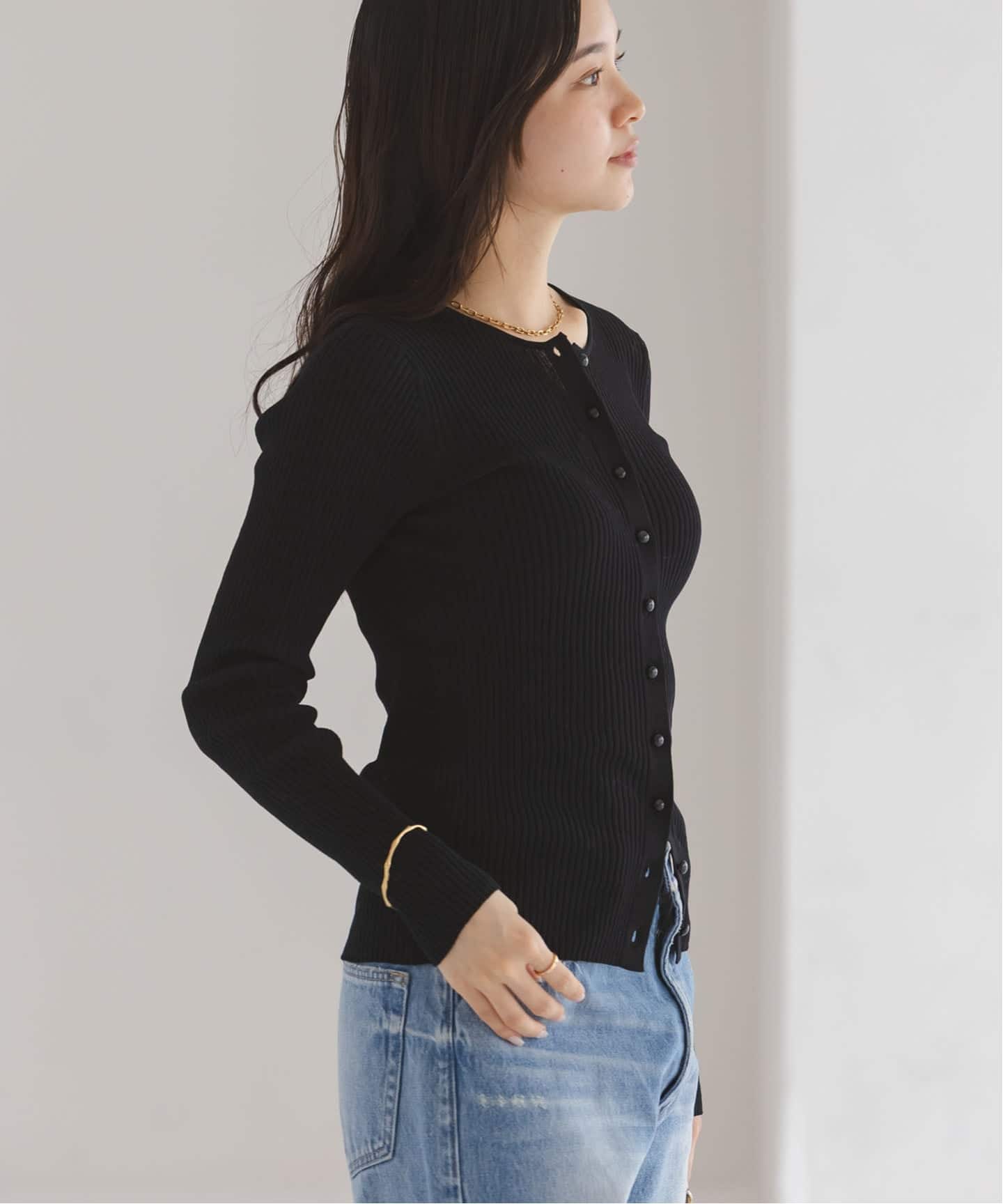 CO/SILK リブカーディガン（カーディガン）｜NOBLE（ノーブル）の通販