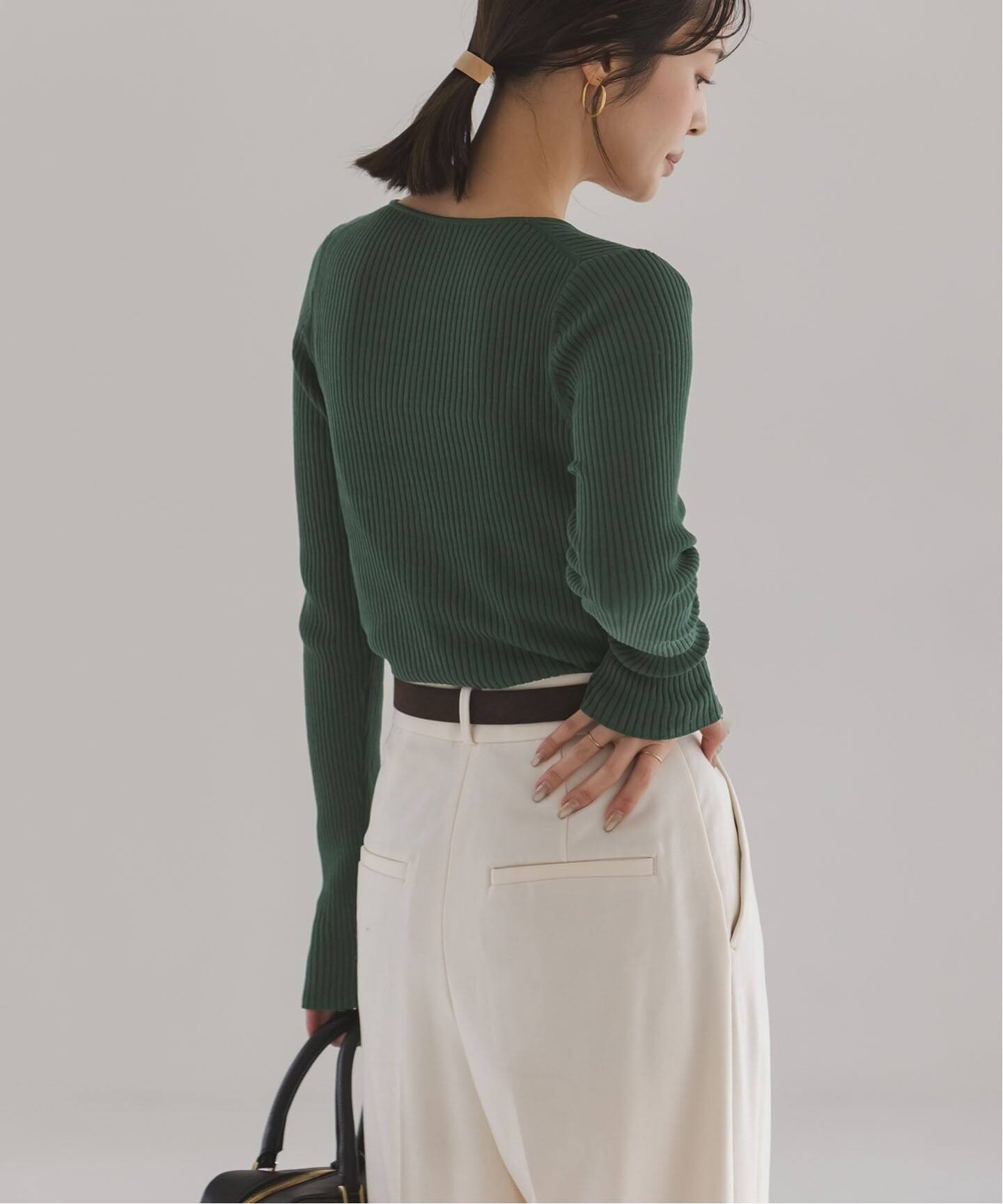 CO/SILK リブカーディガン（カーディガン）｜NOBLE（ノーブル）の通販