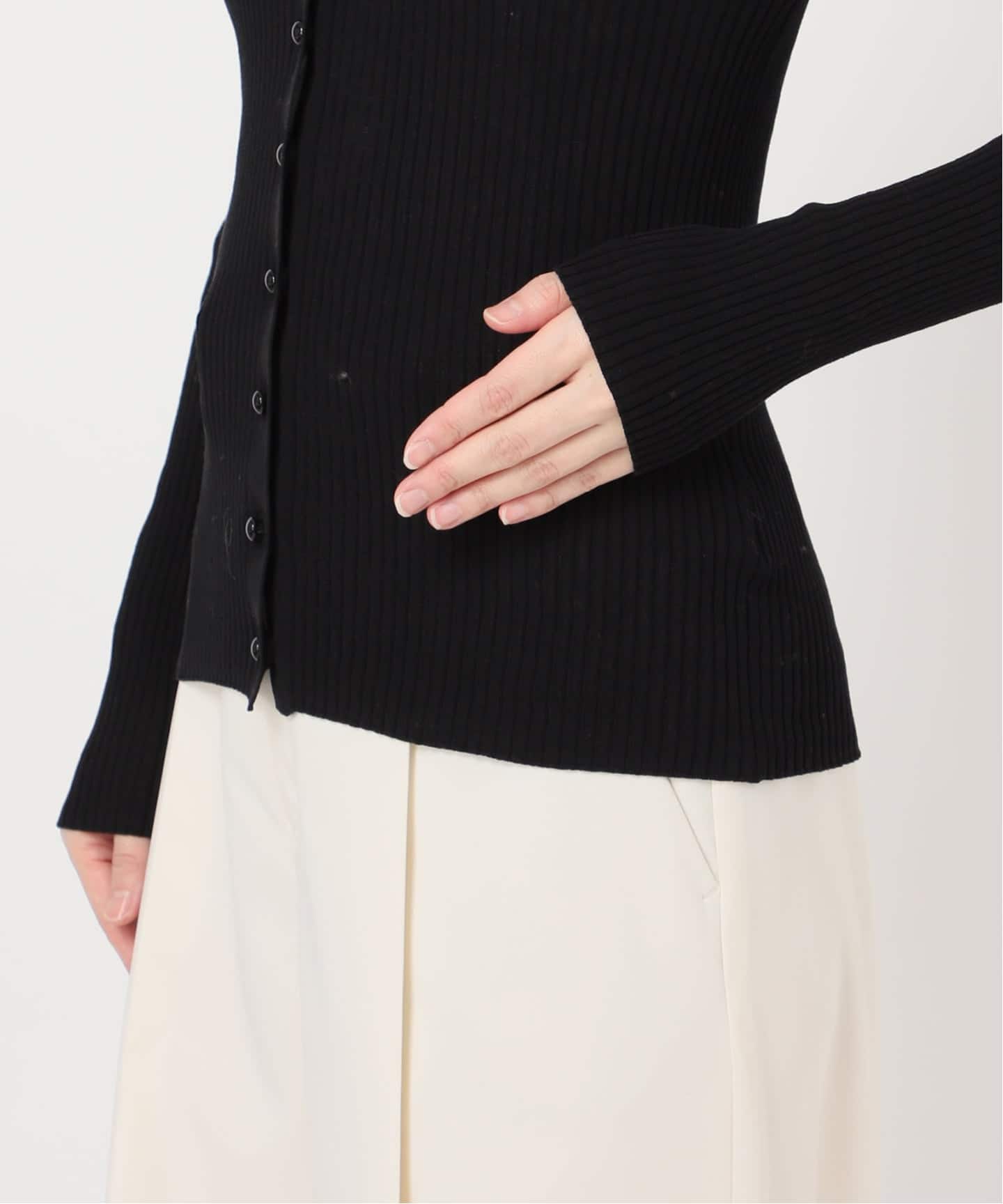 CO/SILK リブカーディガン（カーディガン）｜NOBLE（ノーブル）の通販