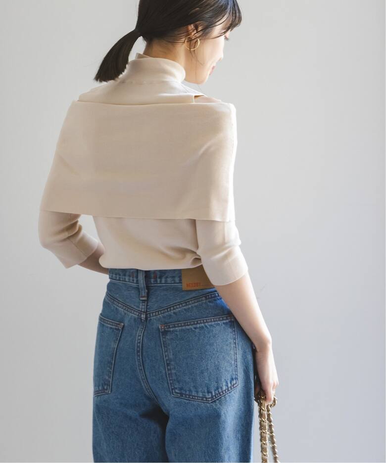 追加》ハイネックオフショルニット（ニット／セーター）｜NOBLE  