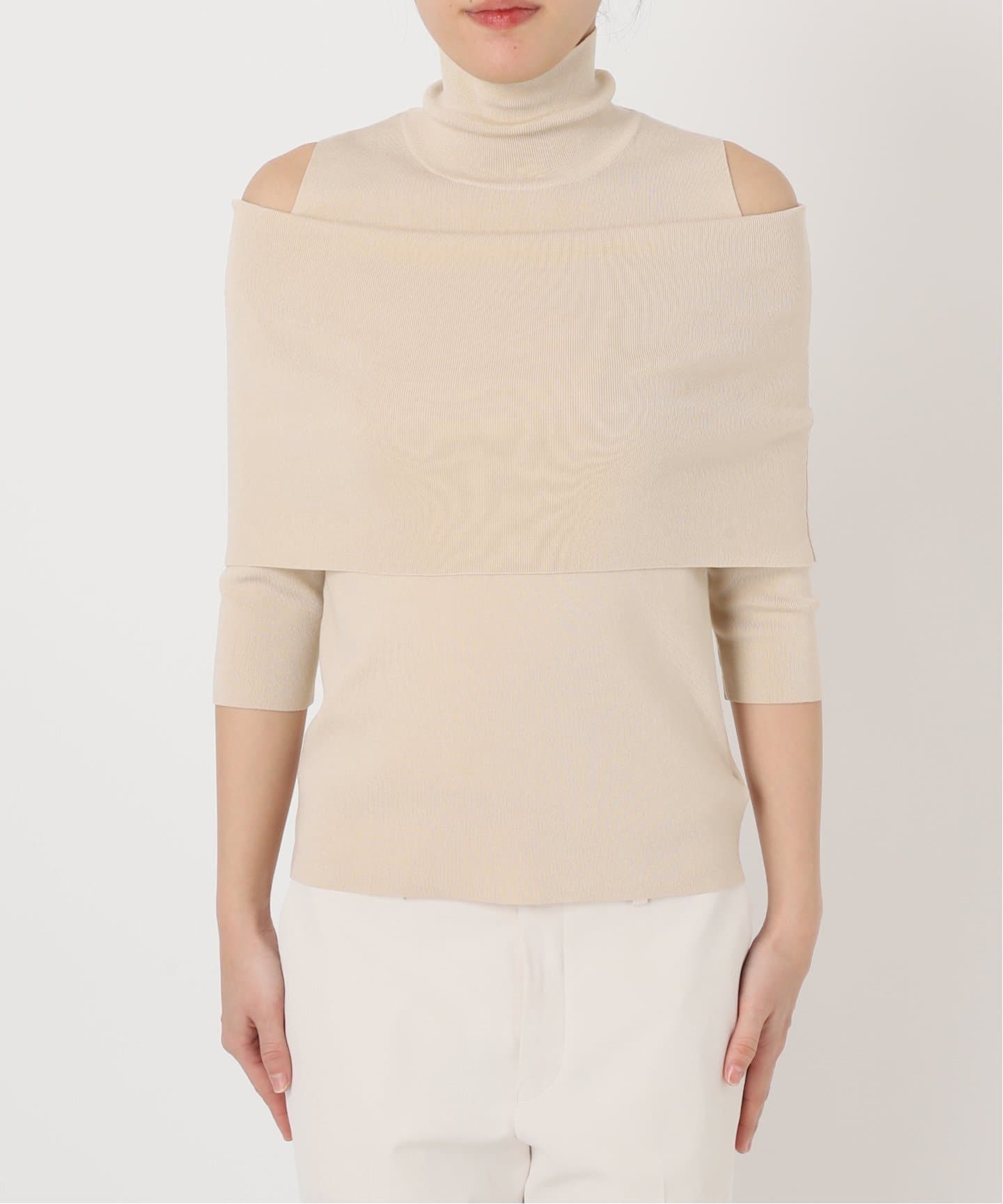 追加》ハイネックオフショルニット（ニット／セーター）｜NOBLE