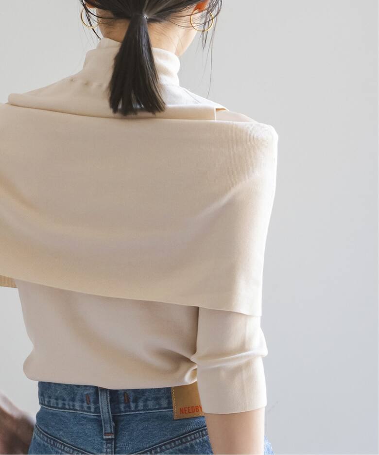 追加》ハイネックオフショルニット（ニット／セーター）｜NOBLE  