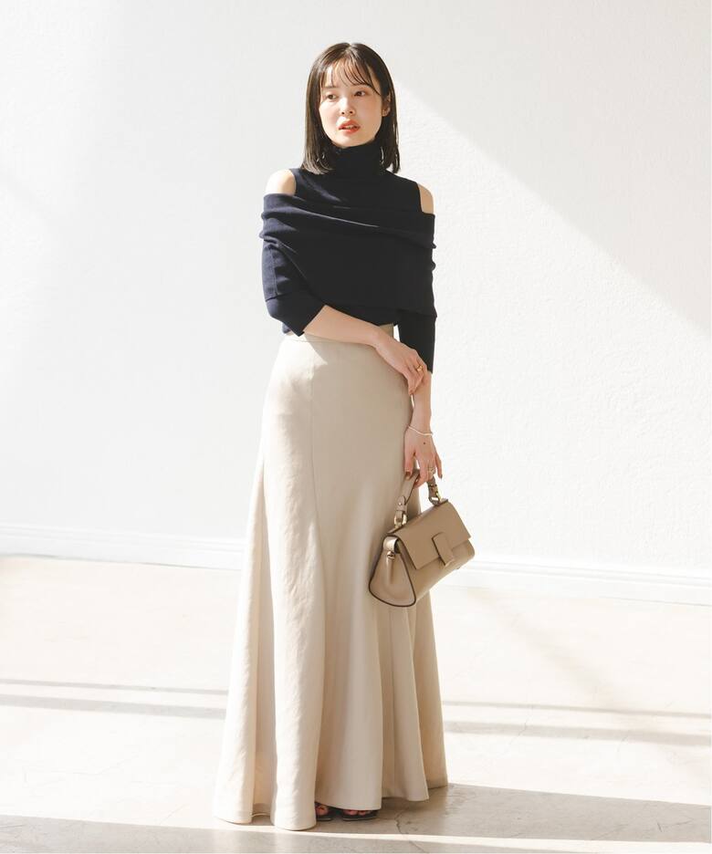 追加》ハイネックオフショルニット（ニット／セーター）｜NOBLE  