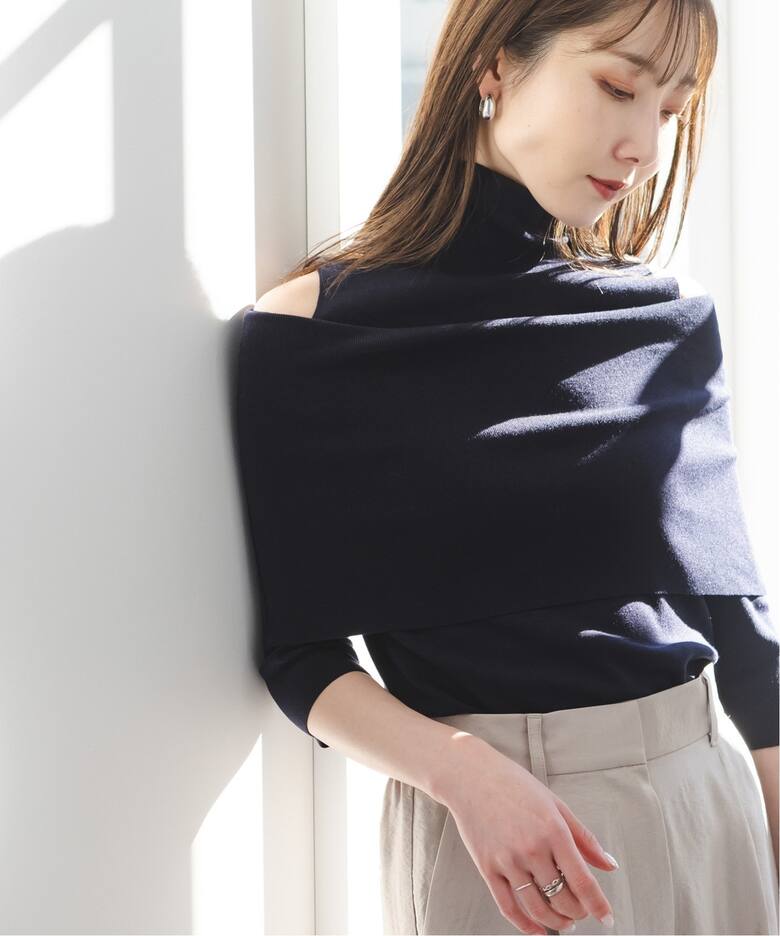 追加》ハイネックオフショルニット（ニット／セーター）｜NOBLE  