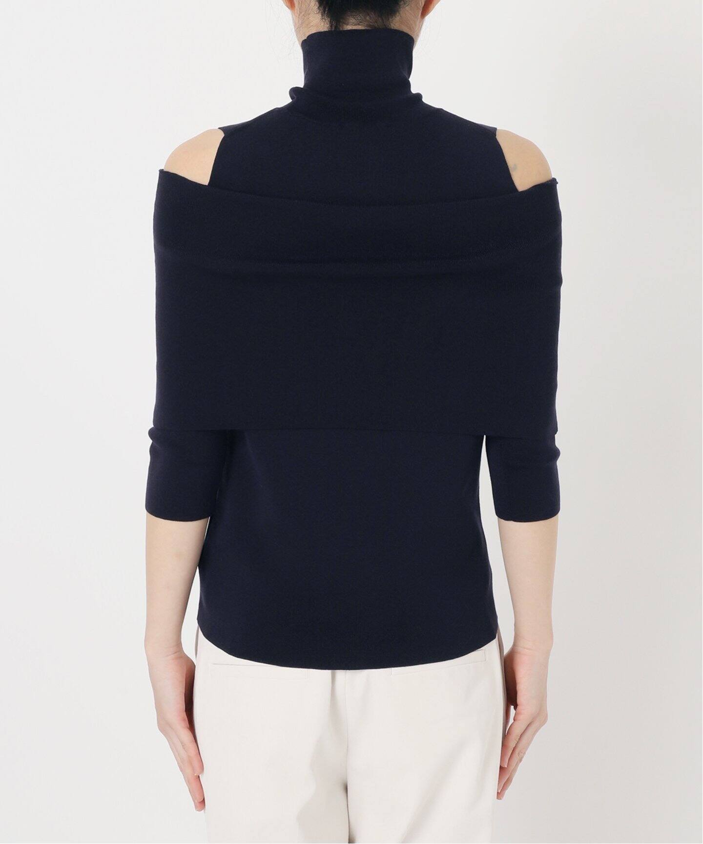 2025年購入／新品未使用／NOBLE ハイネックオフショルニット 追加》ハイネックオフショルニット（ニット／セーター）｜NOBLE