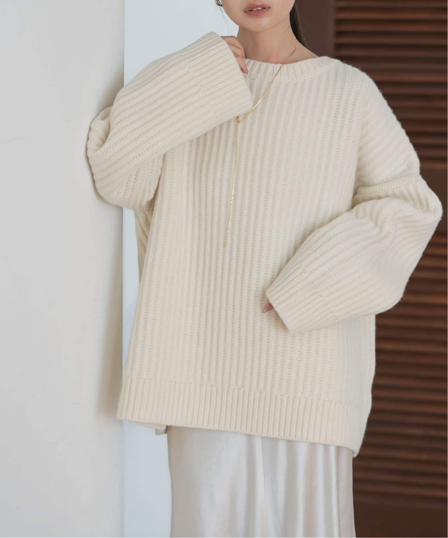 片畦ビッグニット（ニット／セーター）｜NOBLE（ノーブル）の通販